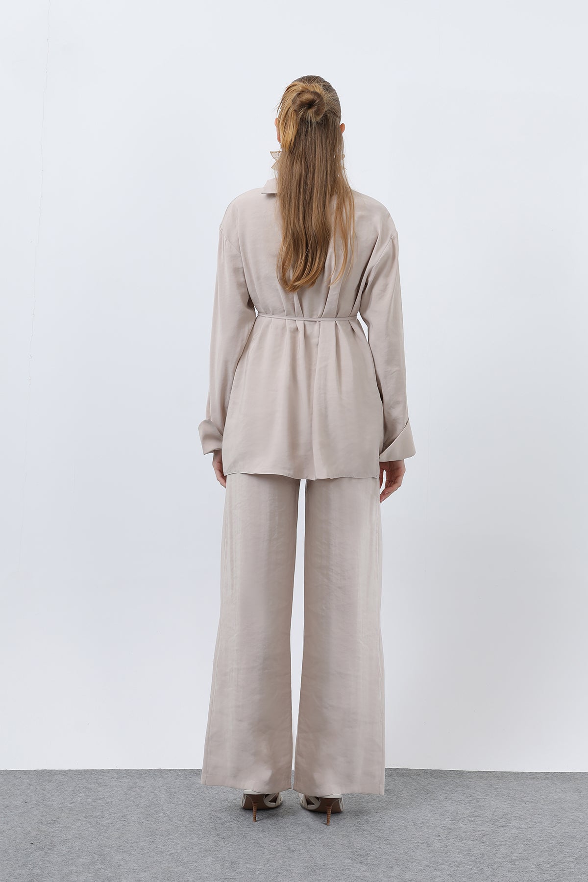 Kadın Düğmeli Oversize Günlük Set Takım
-20677TKS BEIGE