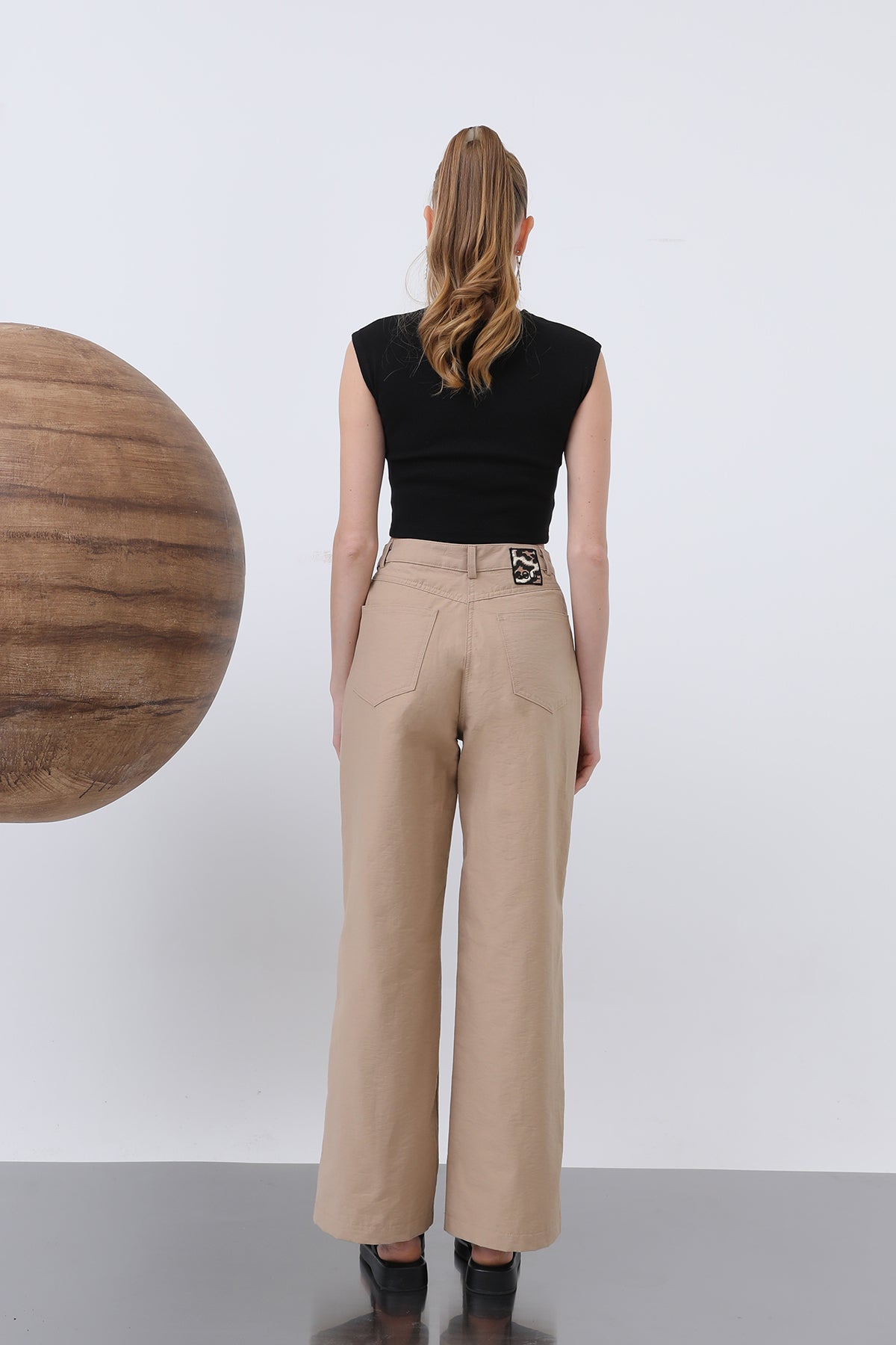 Kadın Cep Detaylı Bol Pantolon - 32116PNT