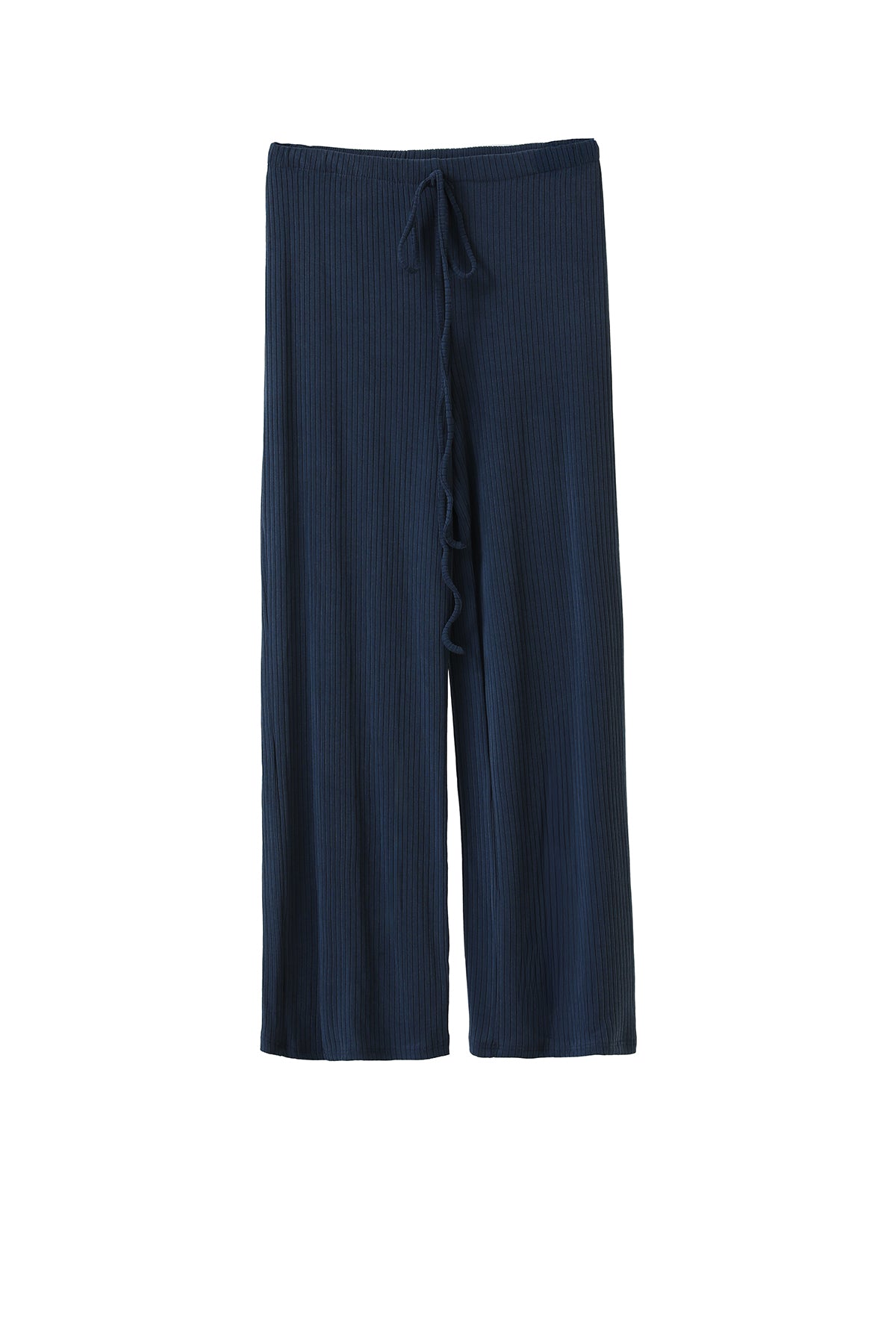 Kadın Fitilli Belden Bağlamalı Pantolon -32224PNT NAVY