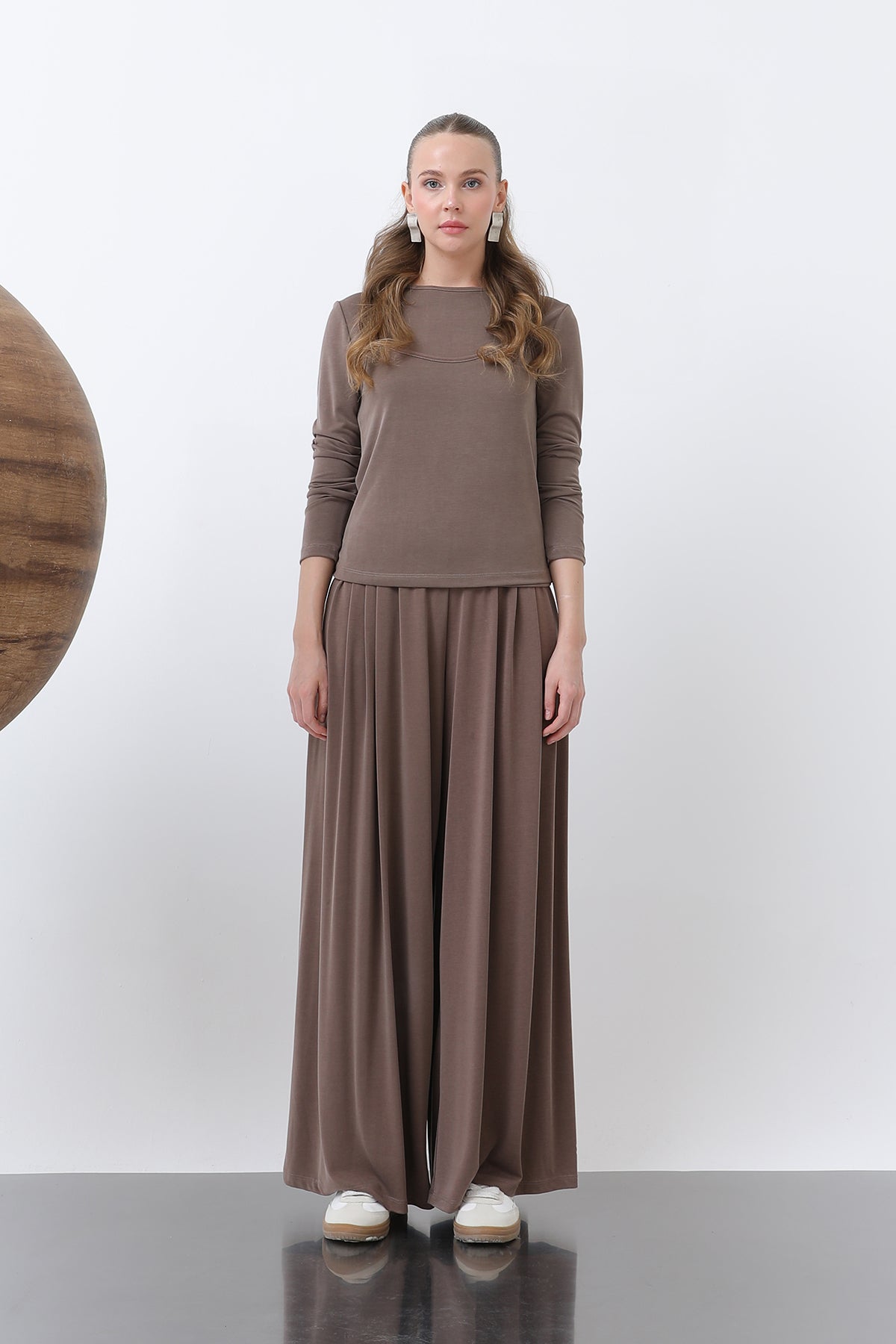 Kadın Atlet Detaylı Bluz -32262BLZ BROWN