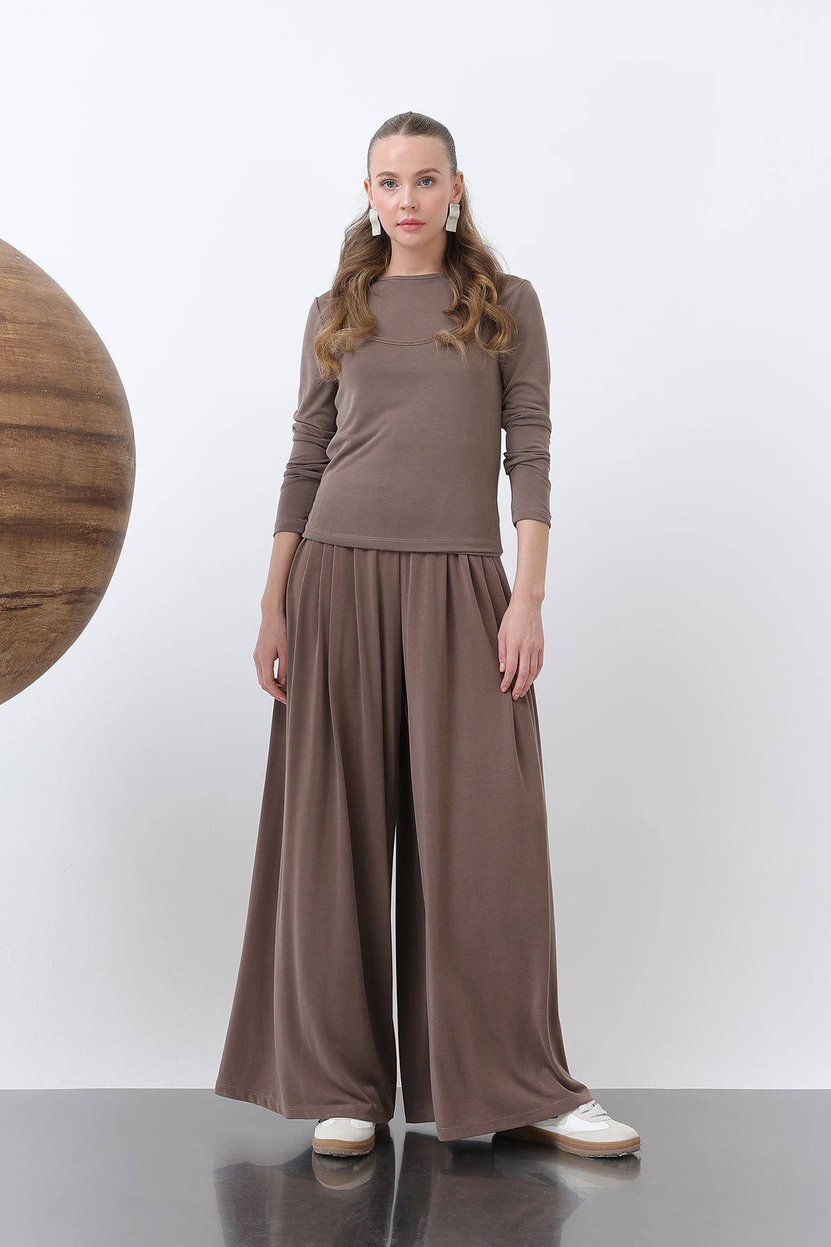 Kadın Atlet Detaylı Bluz -32262BLZ BROWN