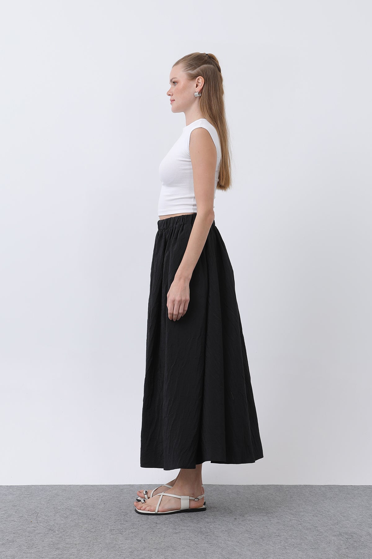 Kadın Açılımlı Etek - 32335ETK BLACK