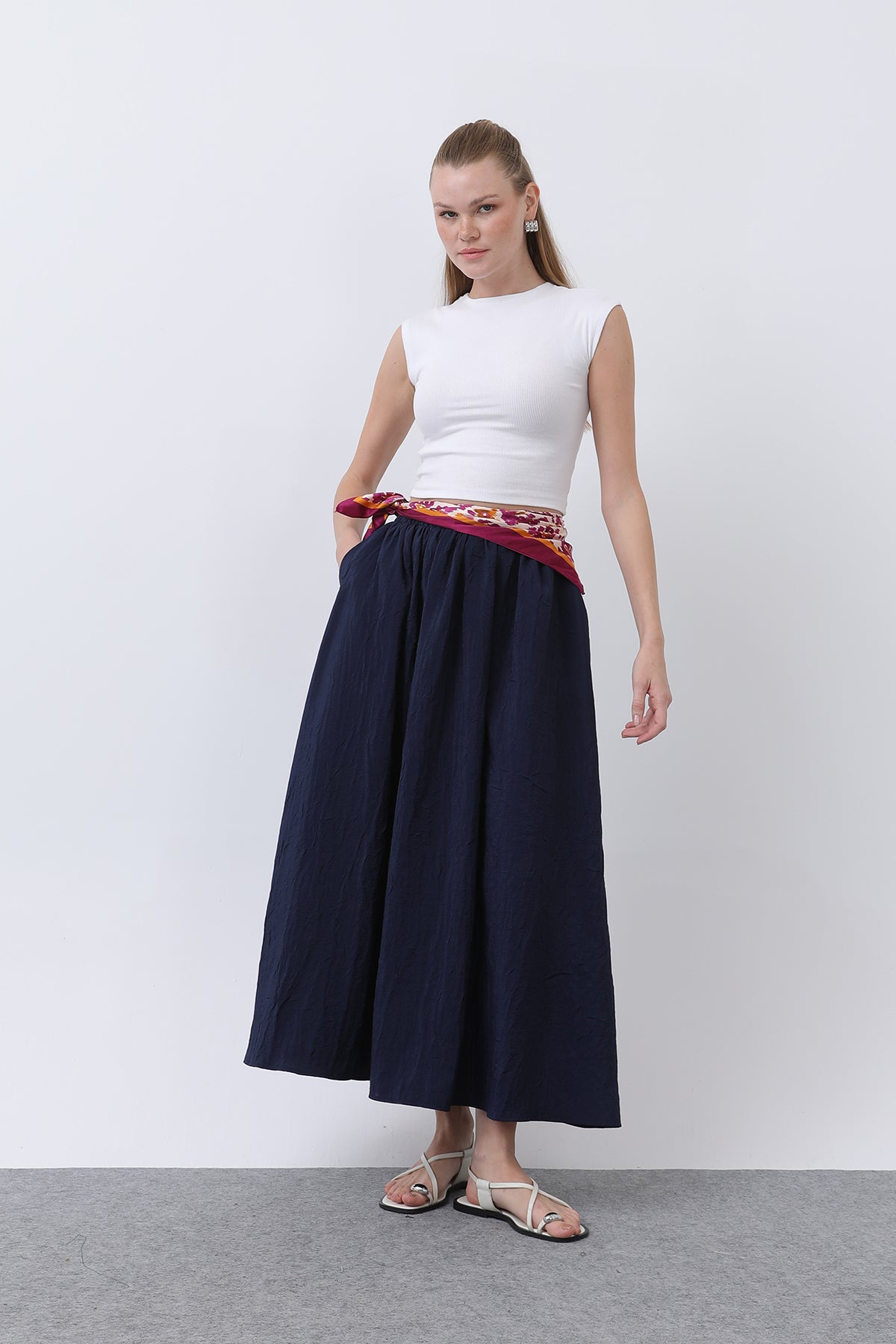Kadın Açılımlı Etek - 32335ETK NAVY