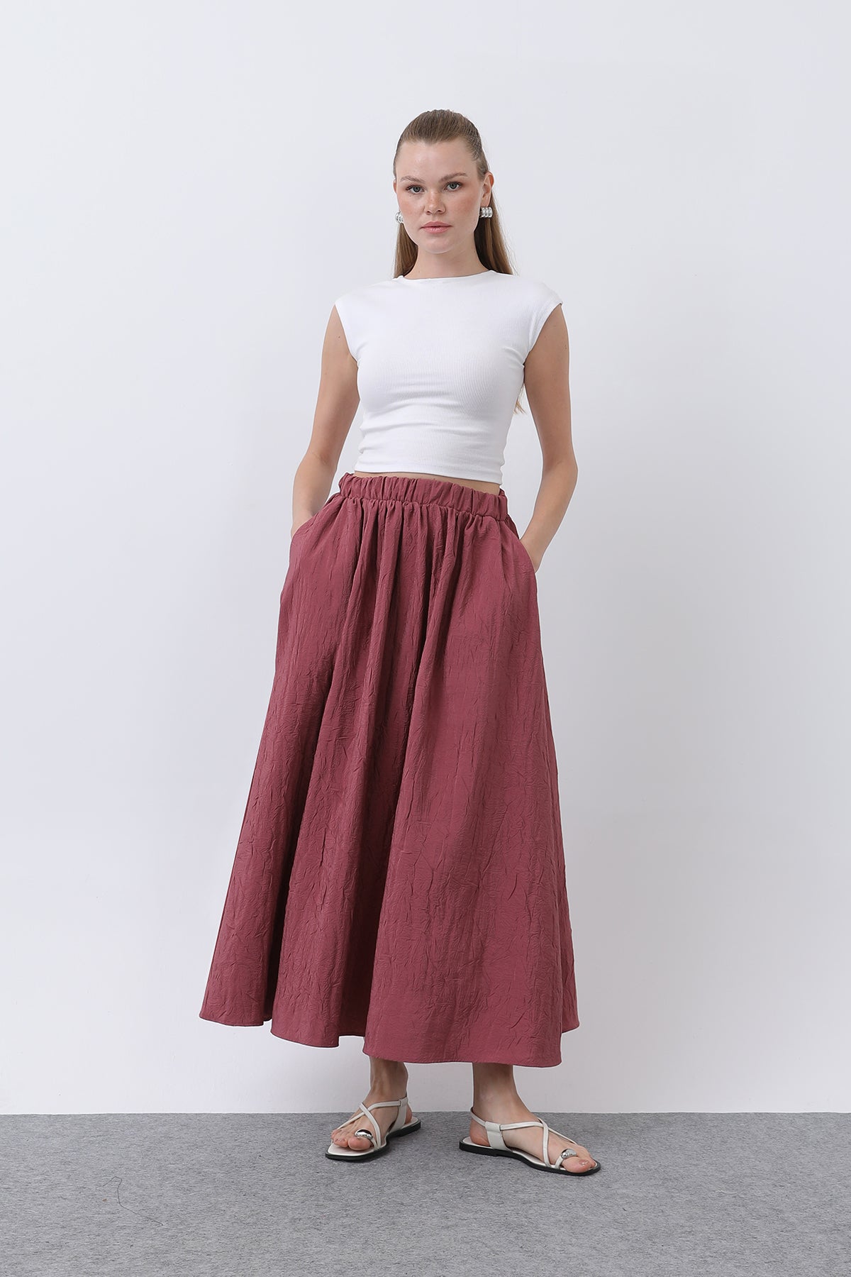 Kadın Açılımlı Etek - 32335ETK ROSE