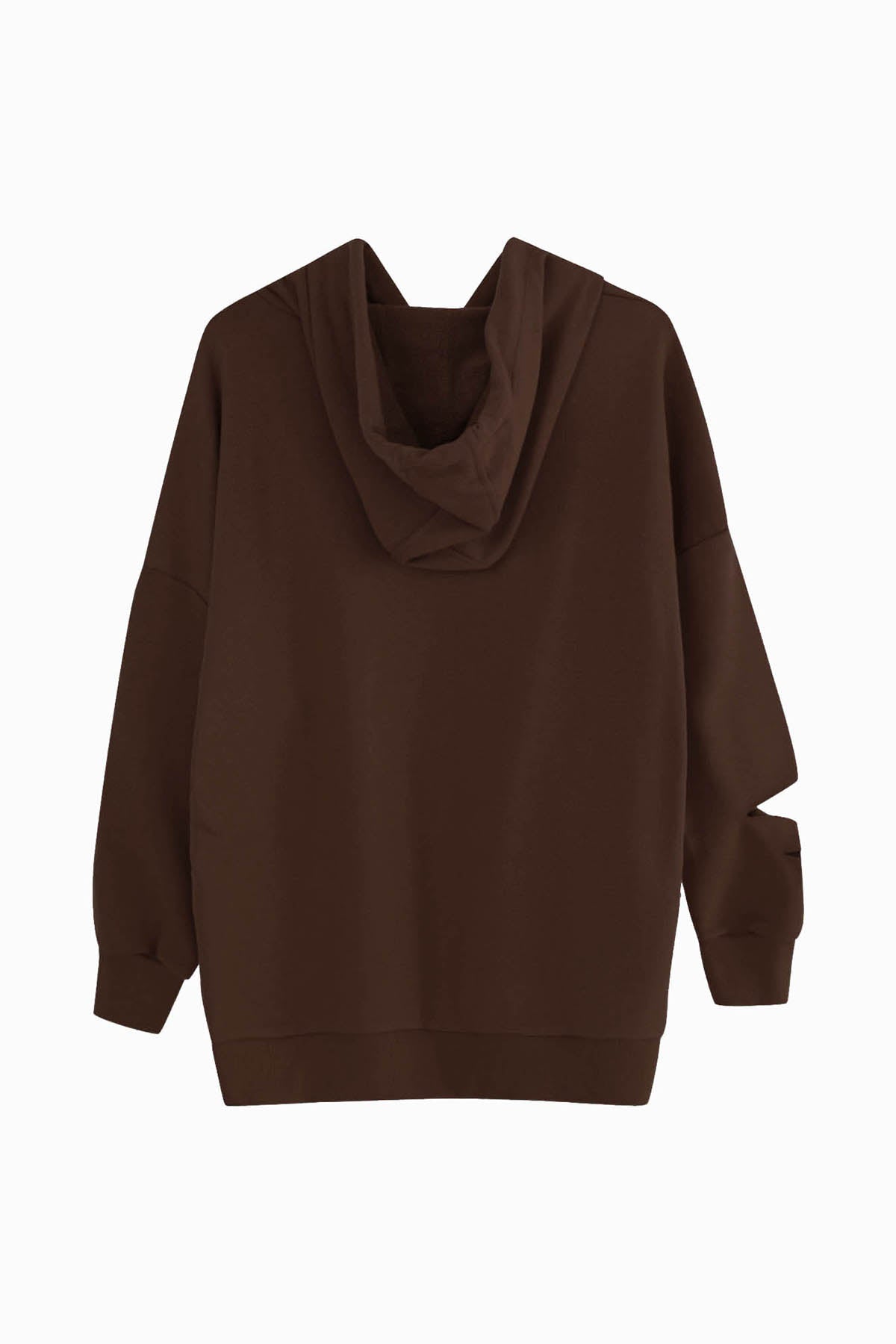 Kadın Kapüşonlu Sweatshirt - 31467SWT BROWN