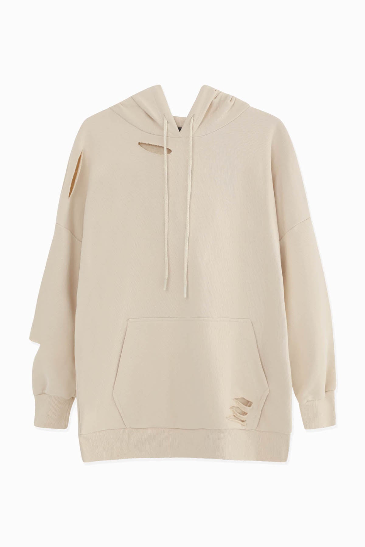 Kadın Kapüşonlu Sweatshirt - 31467SWT BEIGE