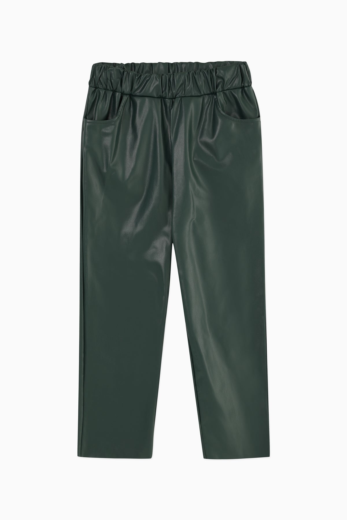 Kadın Havuç Form Deri Pantolon - 18135PNT CASTLETON GREEN
