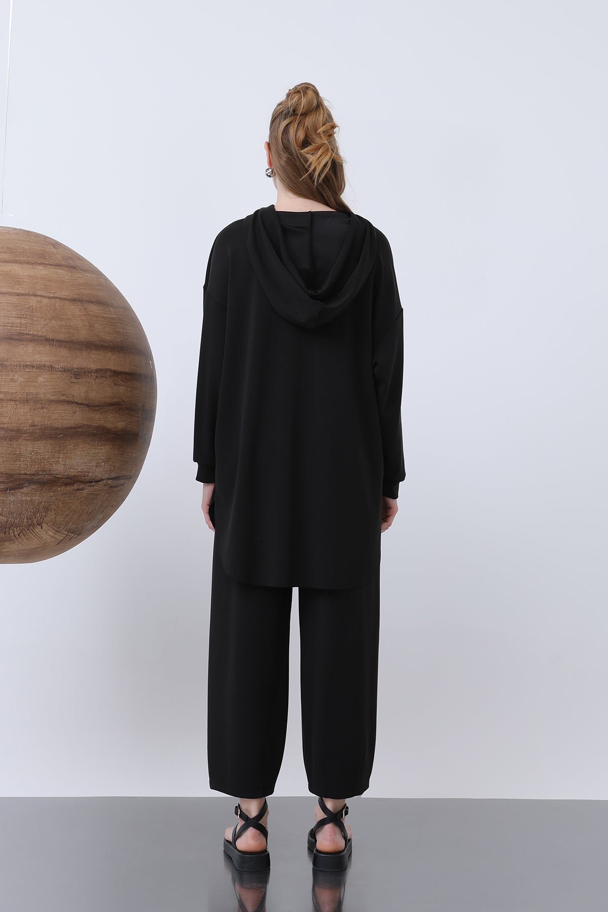 Cep Detaylı İkili Takım - 14279TKS BLACK