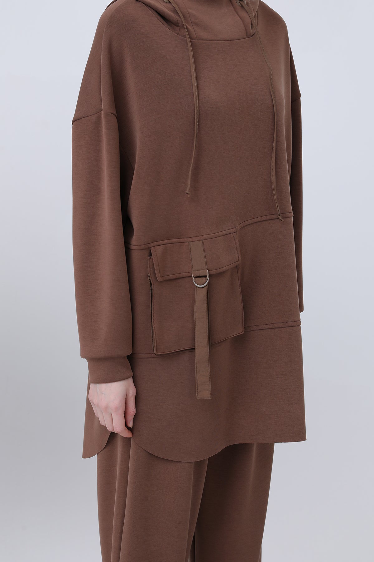 Cep Detaylı İkili Takım - 14279TKS BEIGE