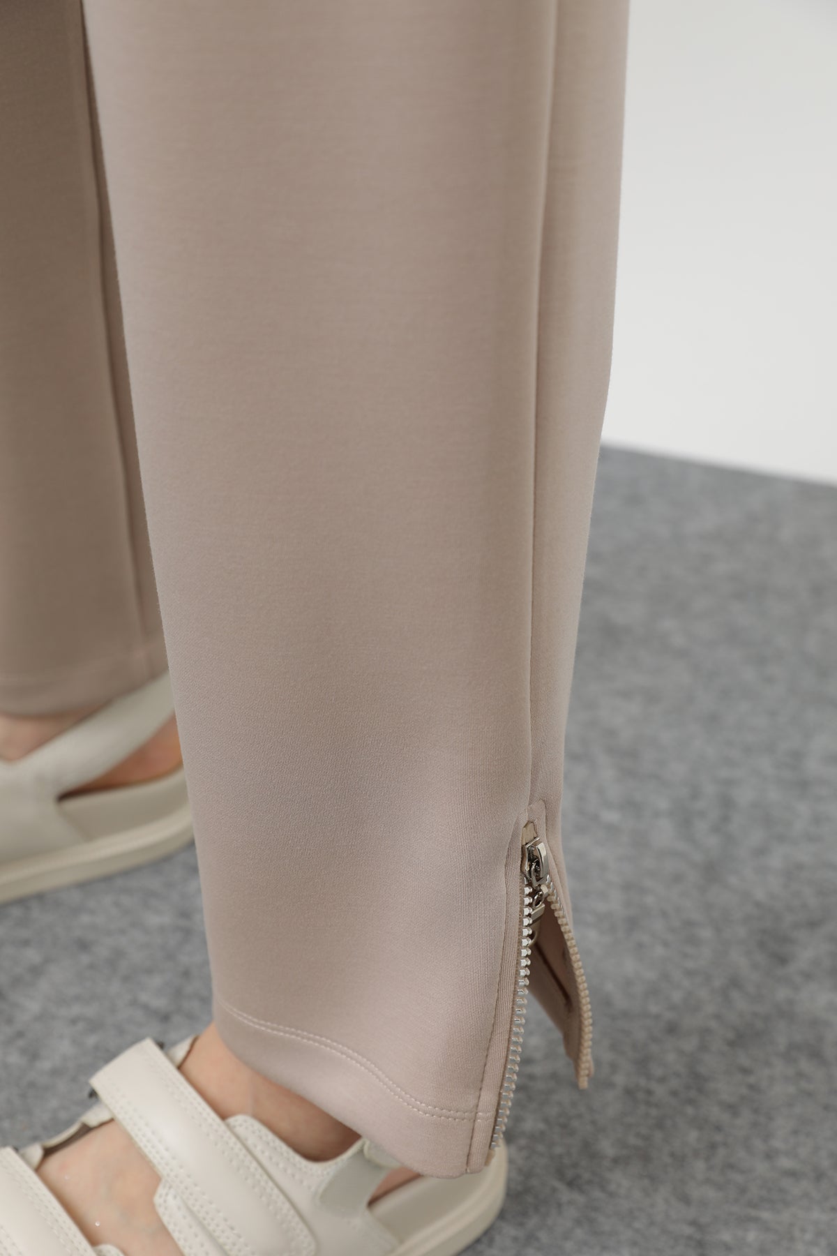 Kadın Ön Korsaj Arka Lastik Pantolon - 18225PNT BEIGE