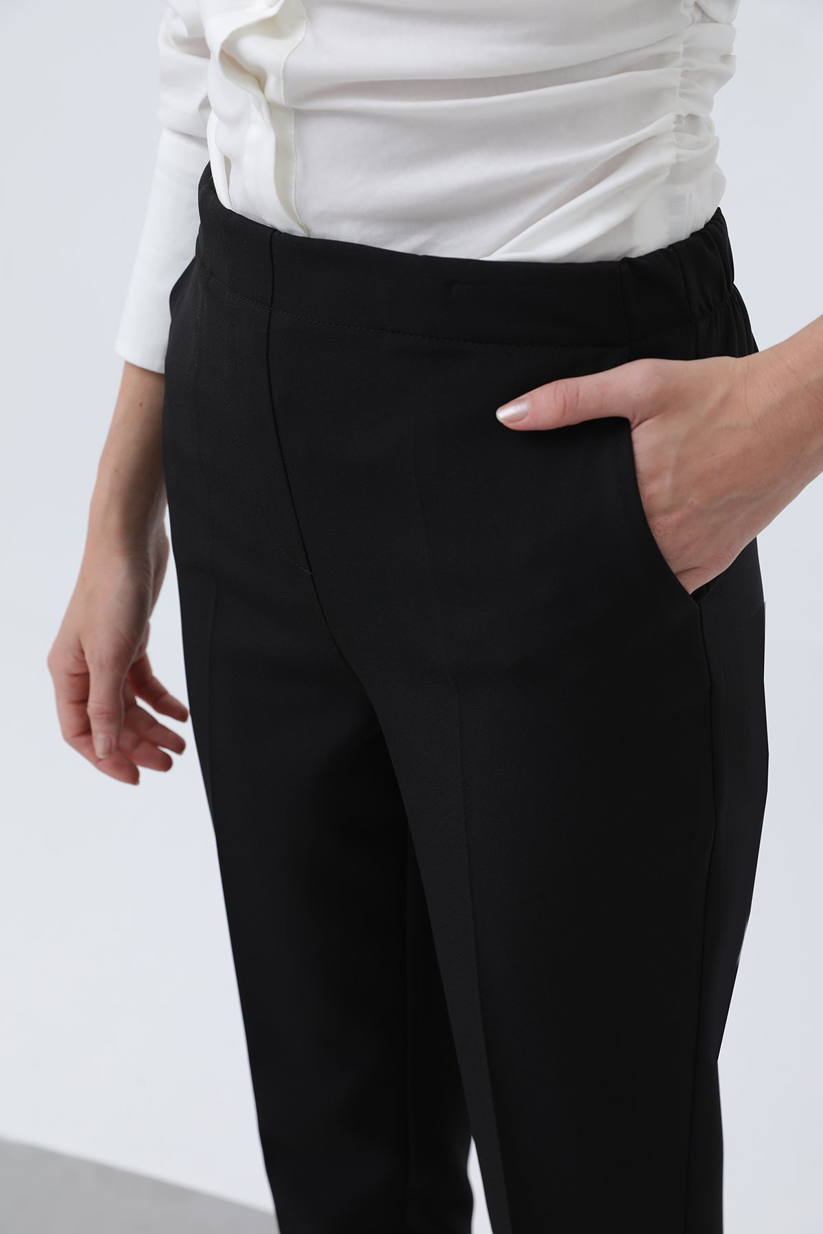 Kadın Havuç Kesim Pantolon - 18242PNT BLACK