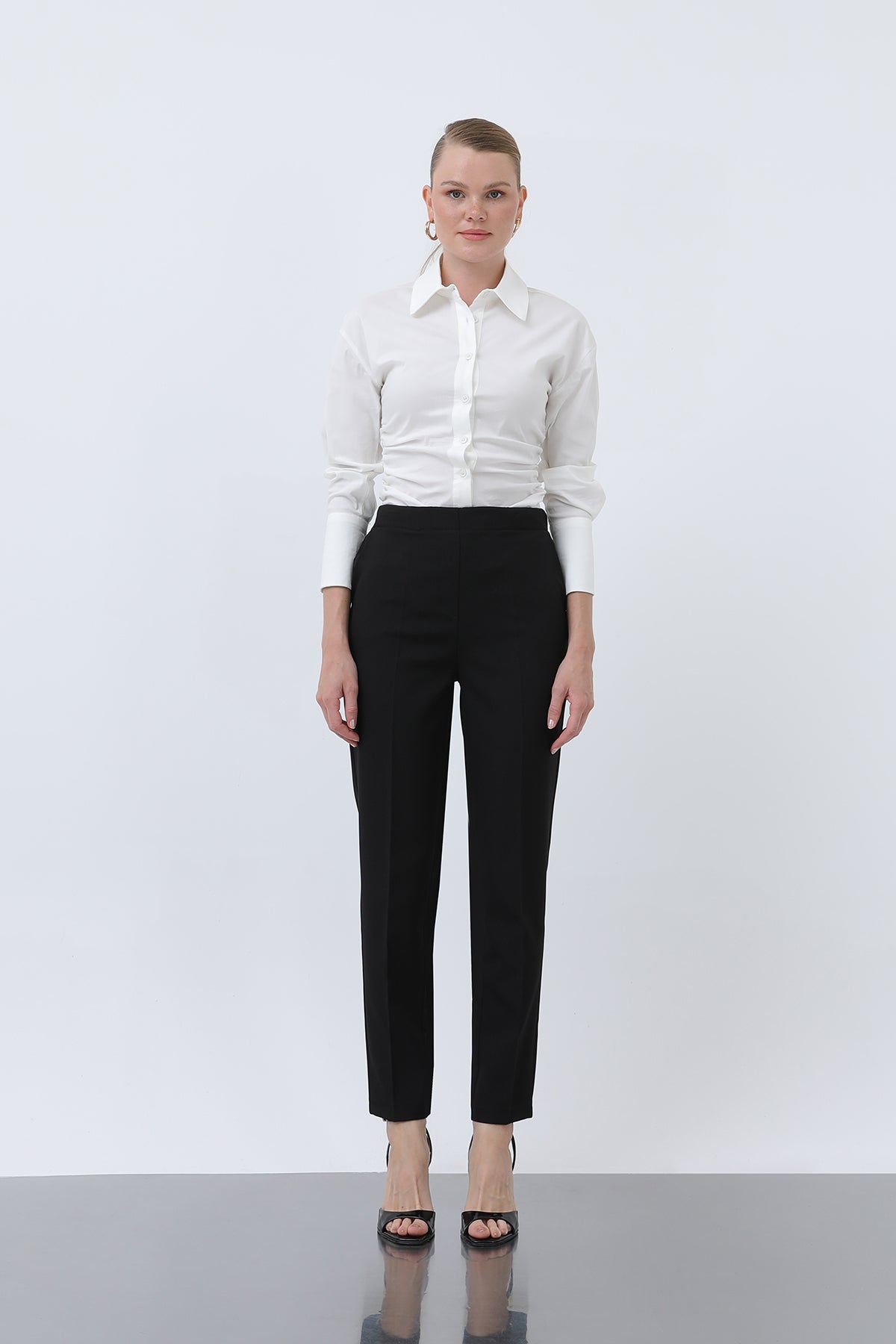 Kadın Havuç Kesim Pantolon - 18242PNT BLACK