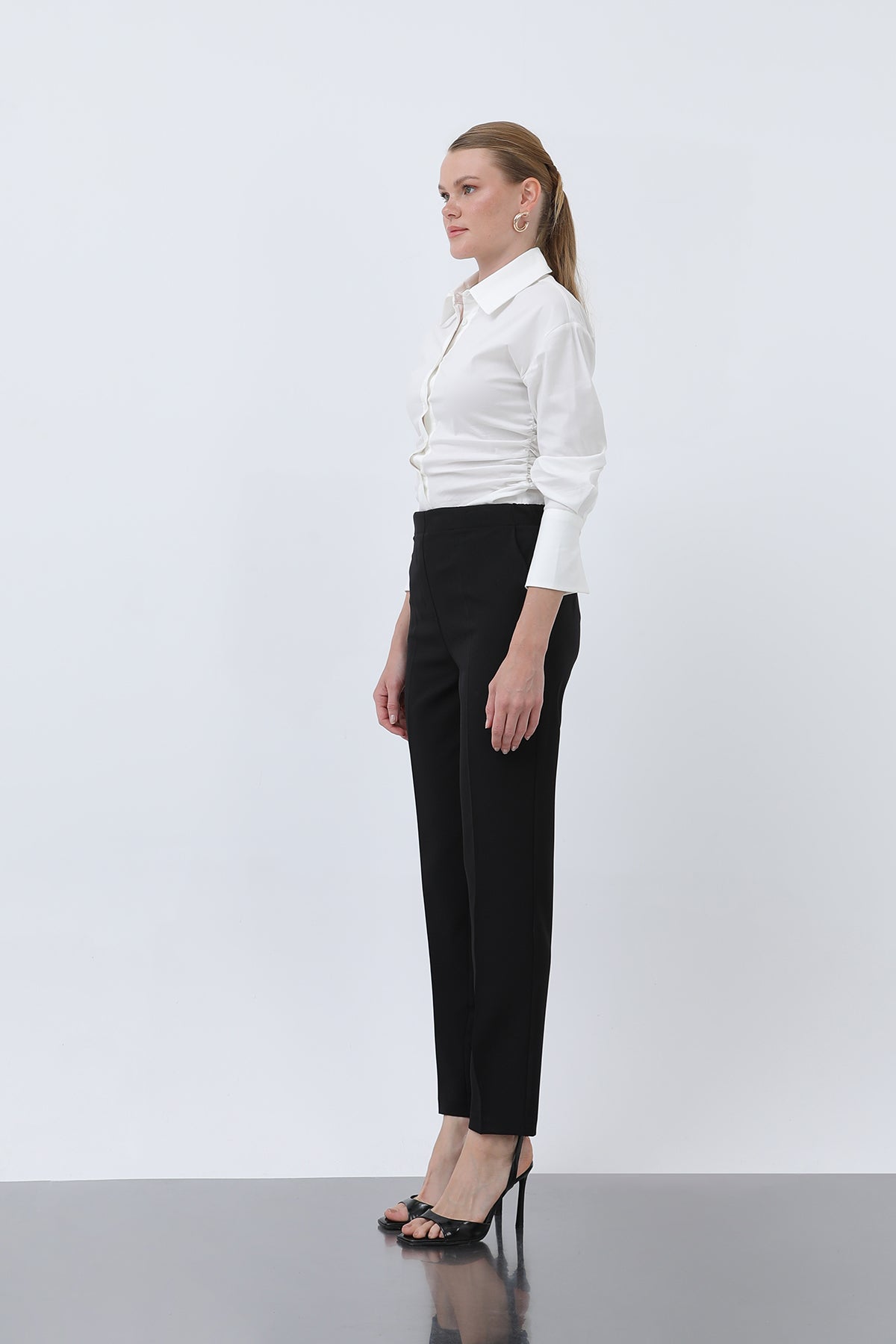 Kadın Havuç Kesim Pantolon - 18242PNT BLACK