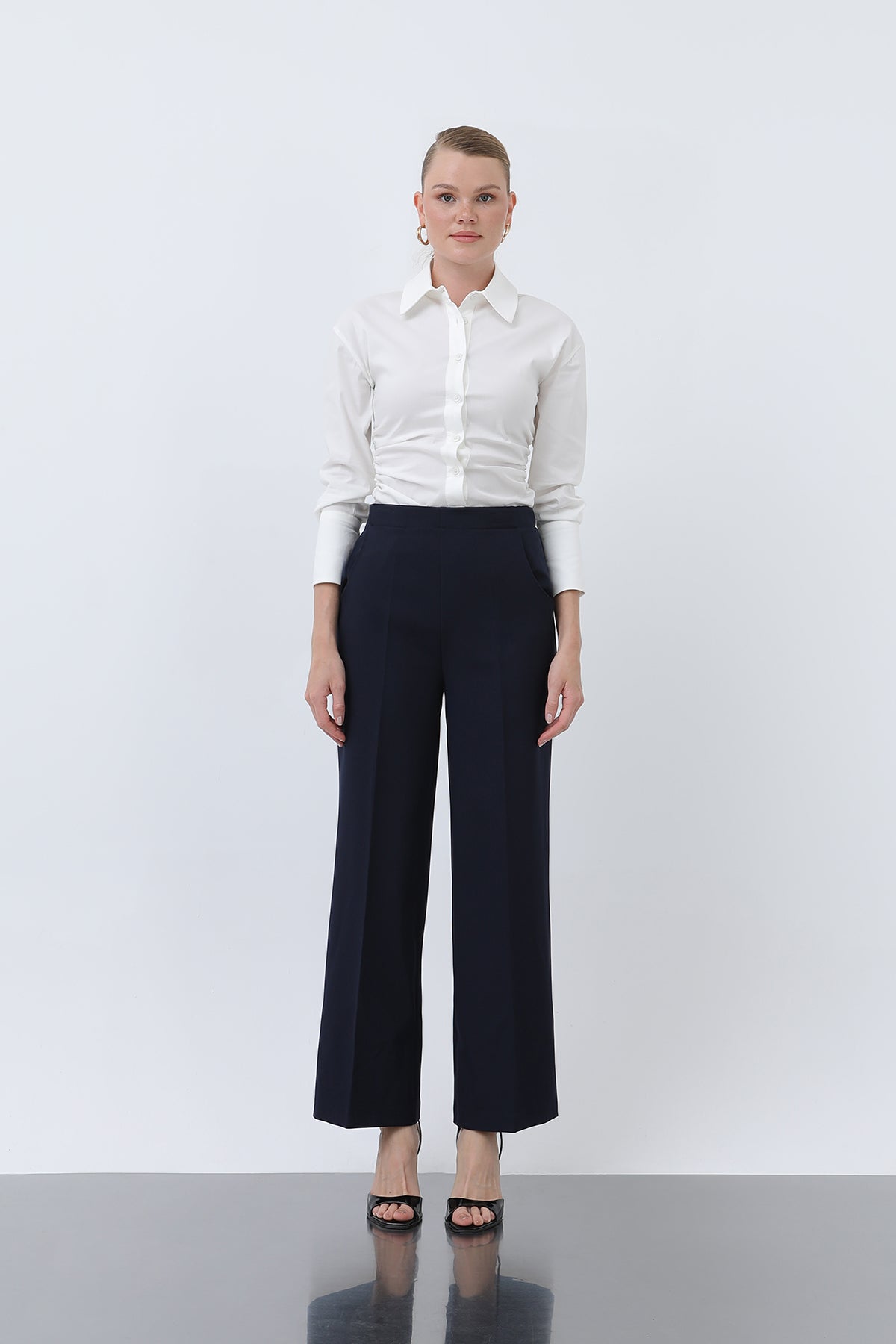 Kadın Düz Kesim Pantolon - 18243PNT NAVY