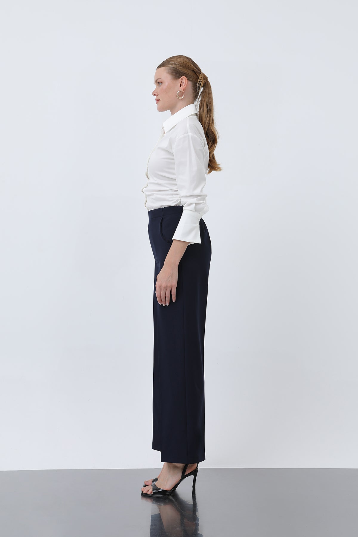 Kadın Düz Kesim Pantolon - 18243PNT NAVY
