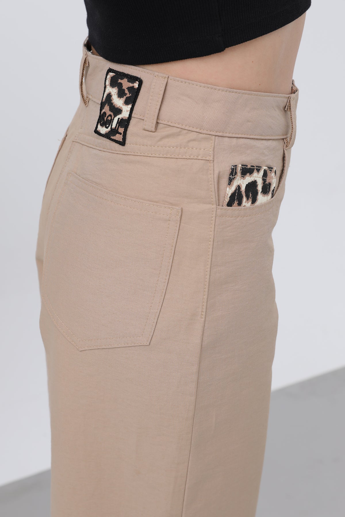 Kadın Cep Detaylı  Bol Pantolon - 32116PNT CAMEL
