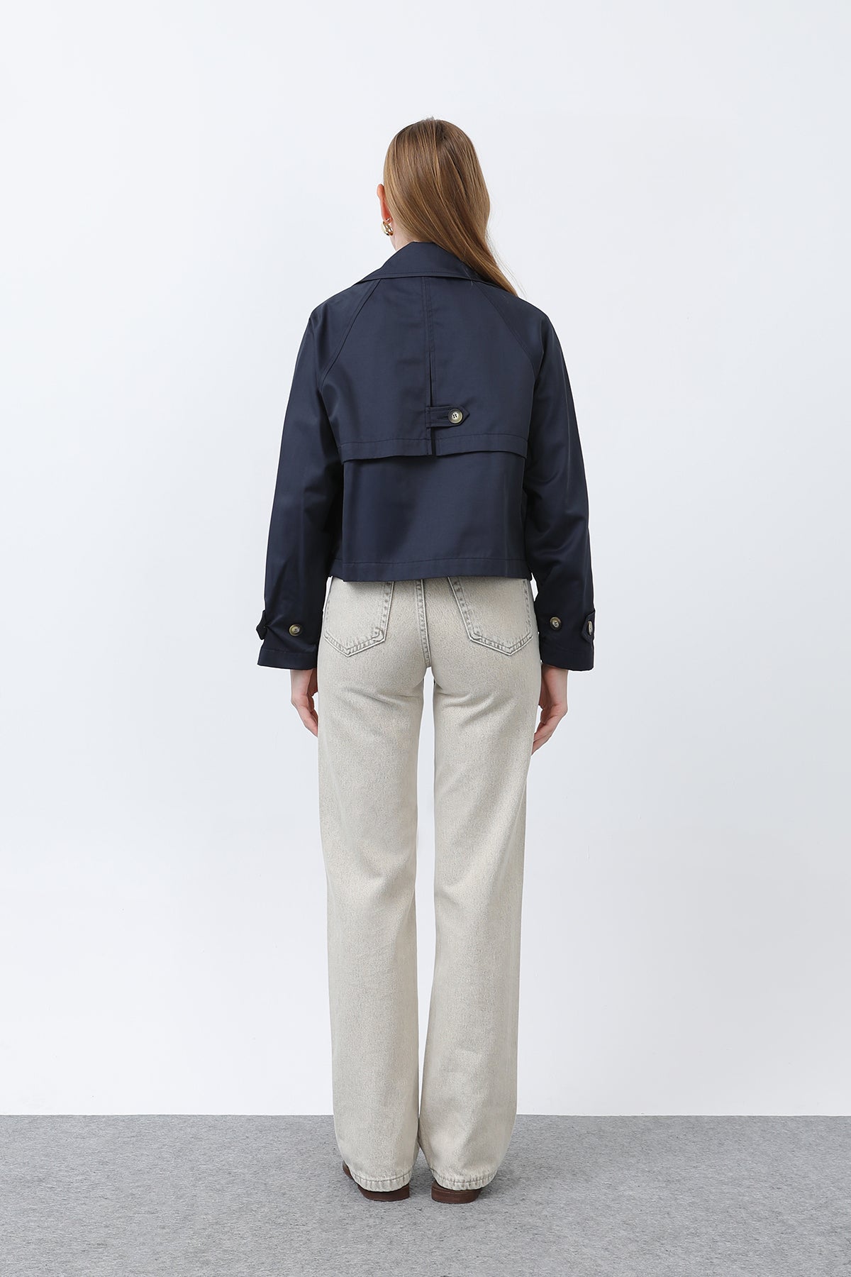 Kadın Kısa Trench - 32123TRC NAVY