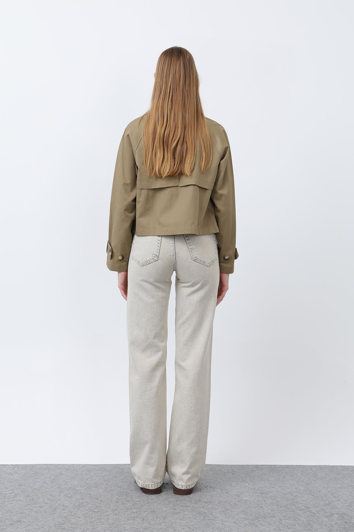 Kadın Kısa Trench - 32123TRC KHAKI