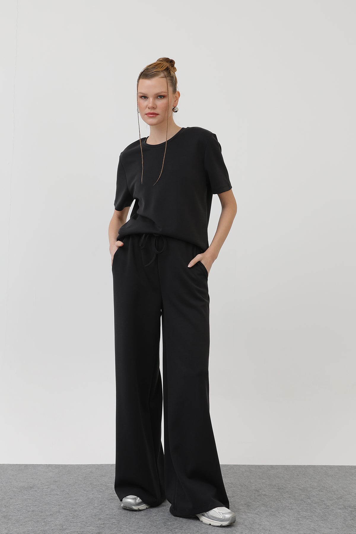 Kadın Basic Eşofman Takım - 32155TKS BLACK