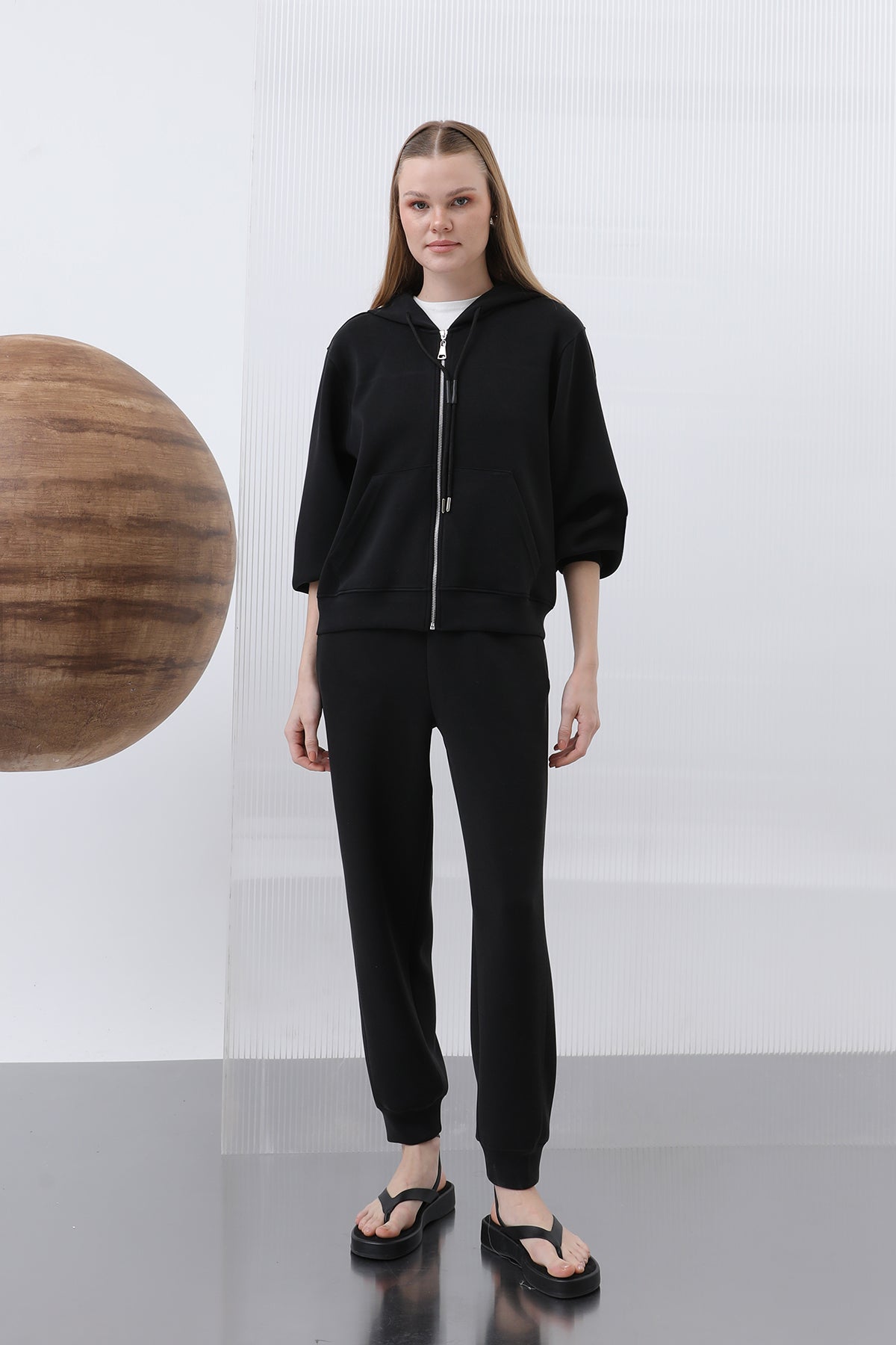 Kadın Bel Lastikli Pantolon - 32179PNT BLACK