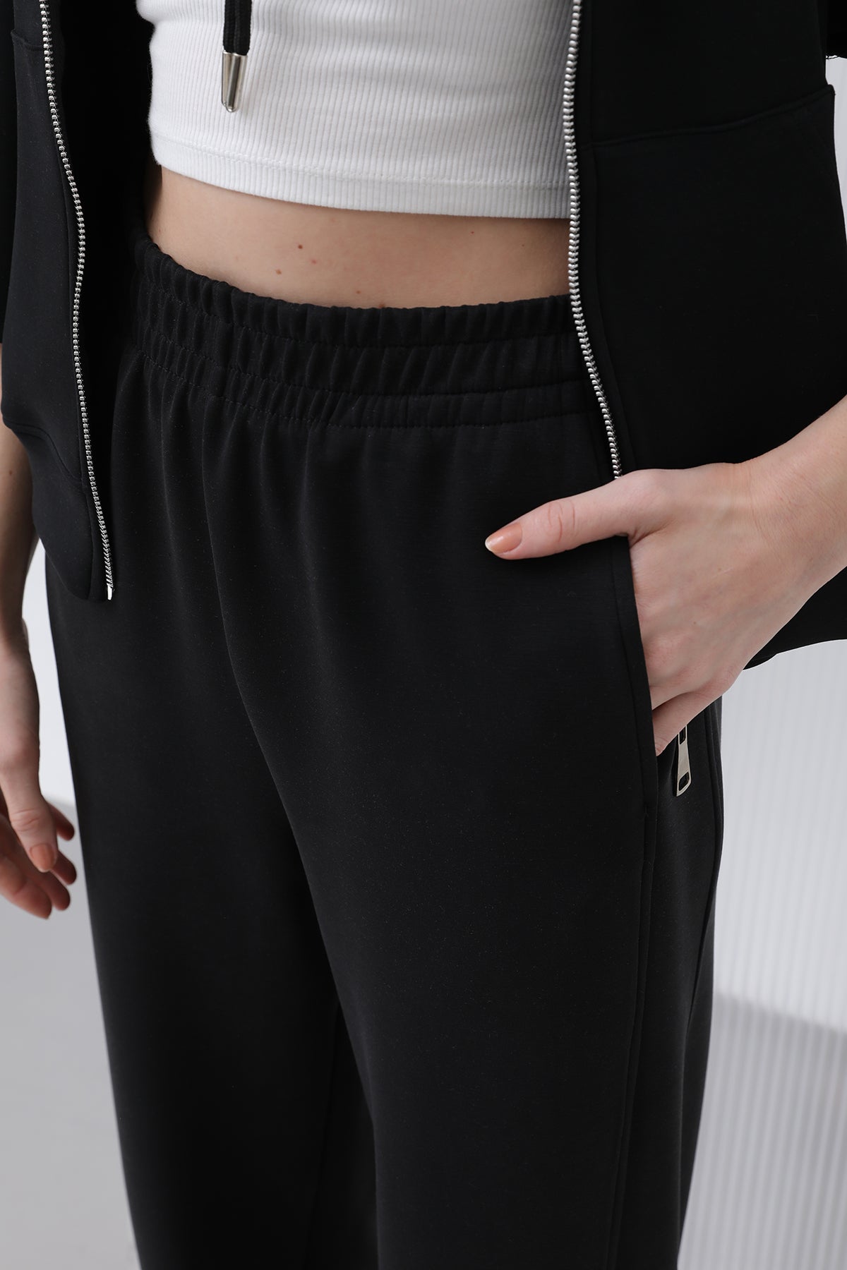 Kadın Bel Lastikli Pantolon - 32179PNT BLACK
