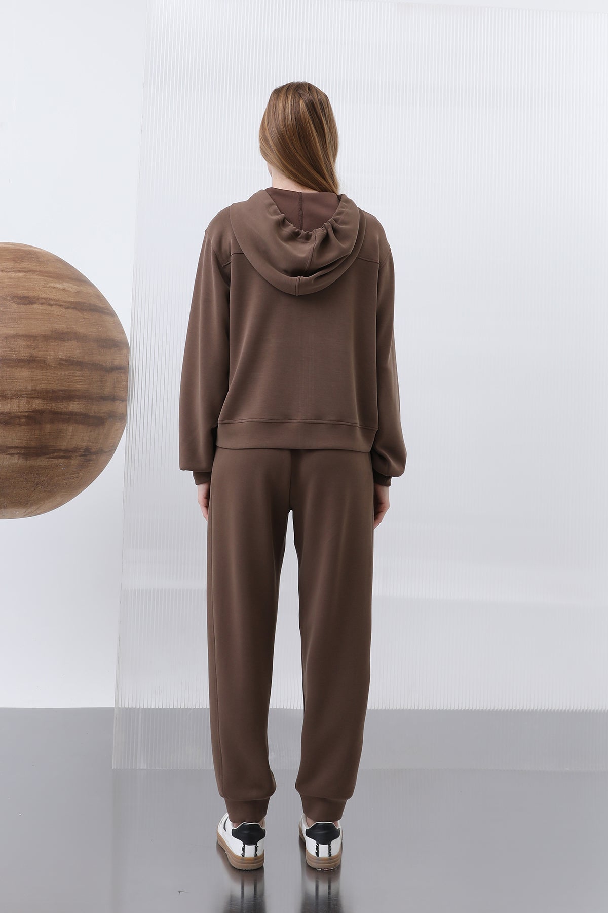 Kadın Bel Lastikli Pantolon - 32179PNT BROWN