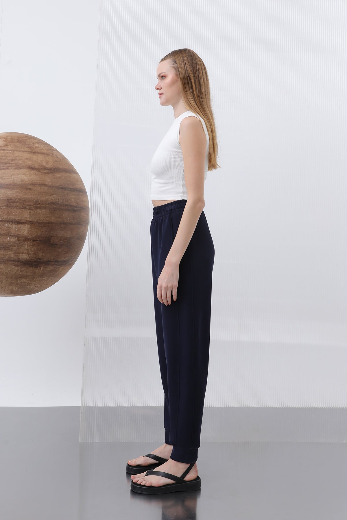 Kadın Bel Lastikli Pantolon - 32179PNT NAVY
