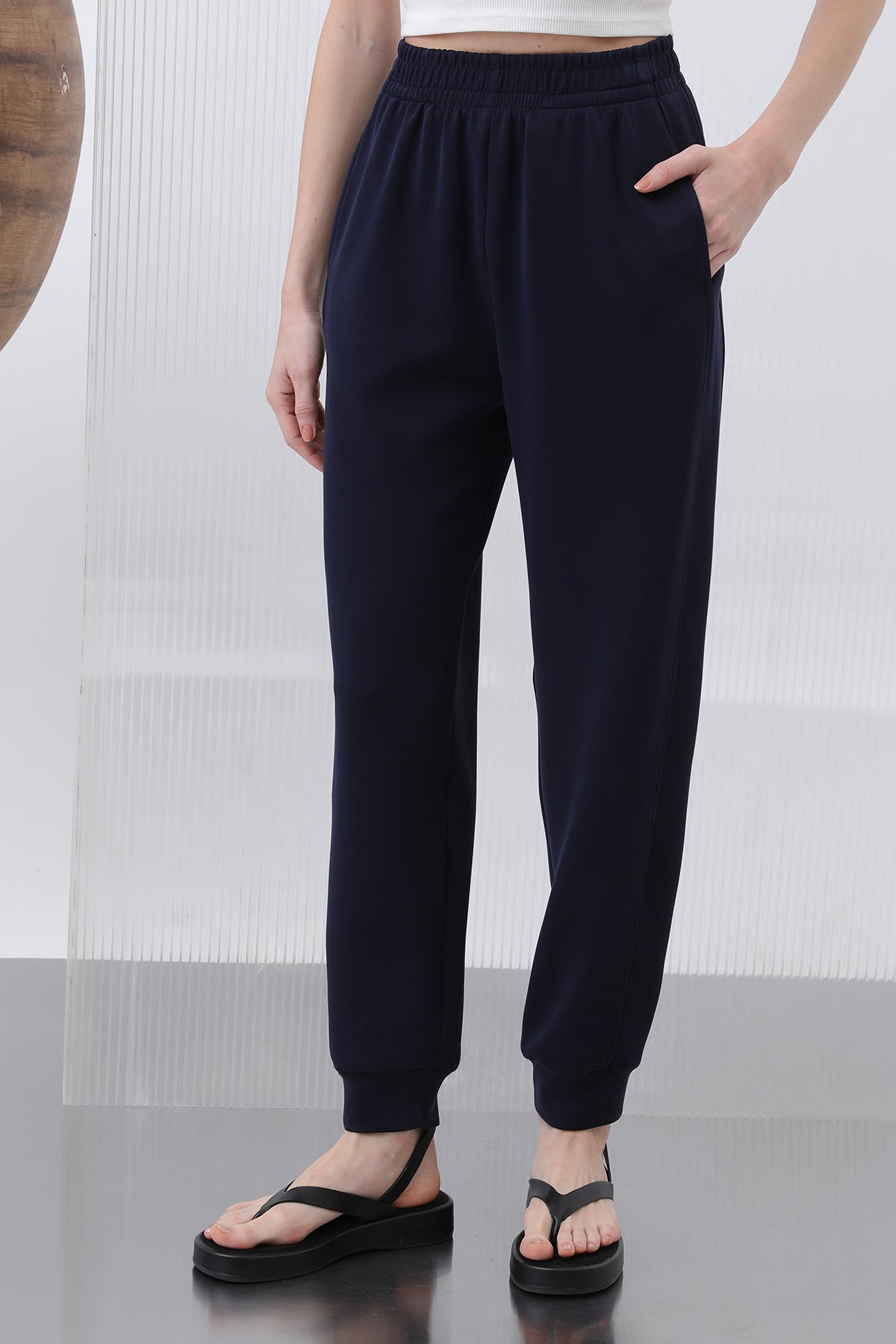 Kadın Bel Lastikli Pantolon - 32179PNT NAVY