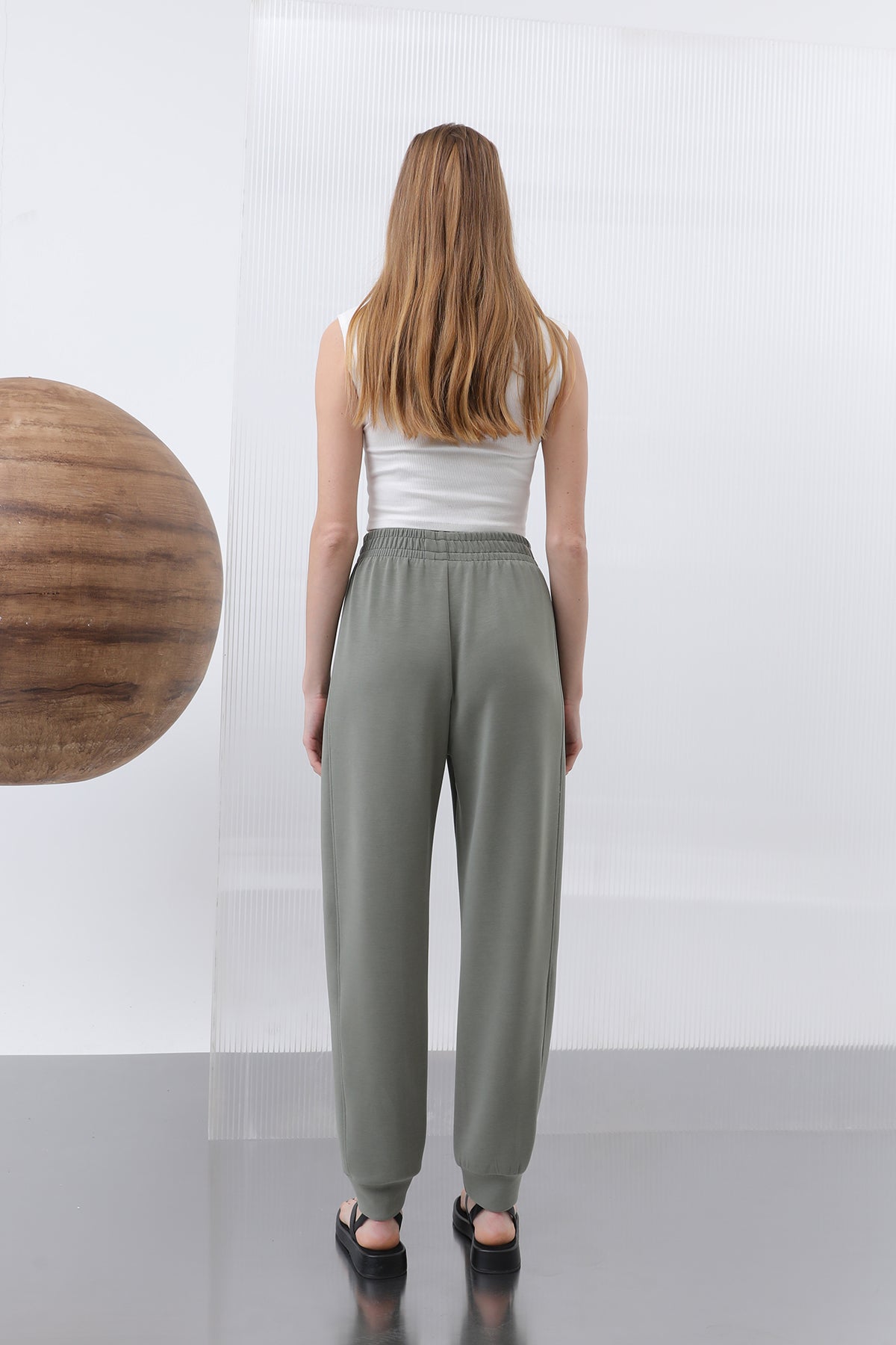 Kadın Bel Lastikli Pantolon - 32179PNT KHAKI