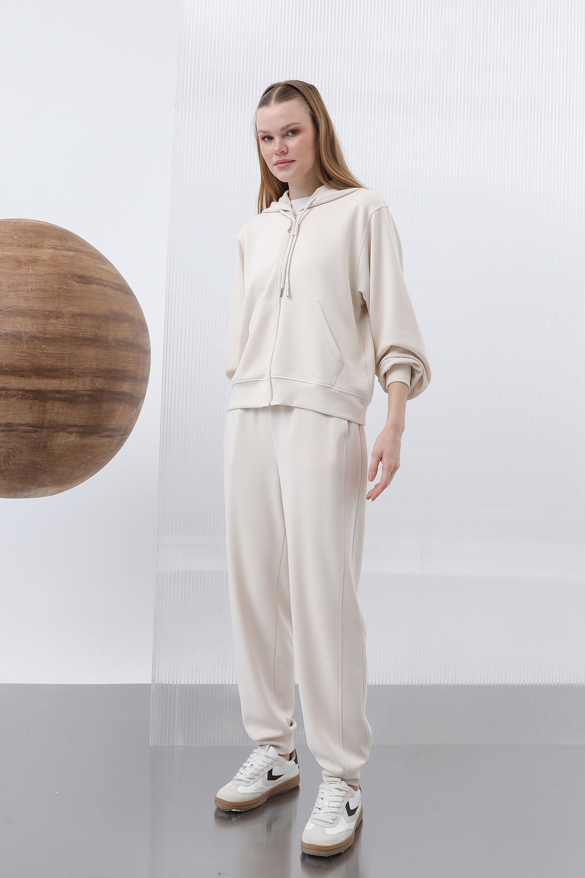 Kadın Bel Lastikli Pantolon - 32179PNT SAND BEIGE
