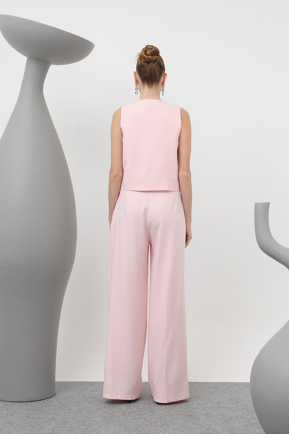 Kadın Desenli Astar Detaylı Pantolon - 32186PNT PINK