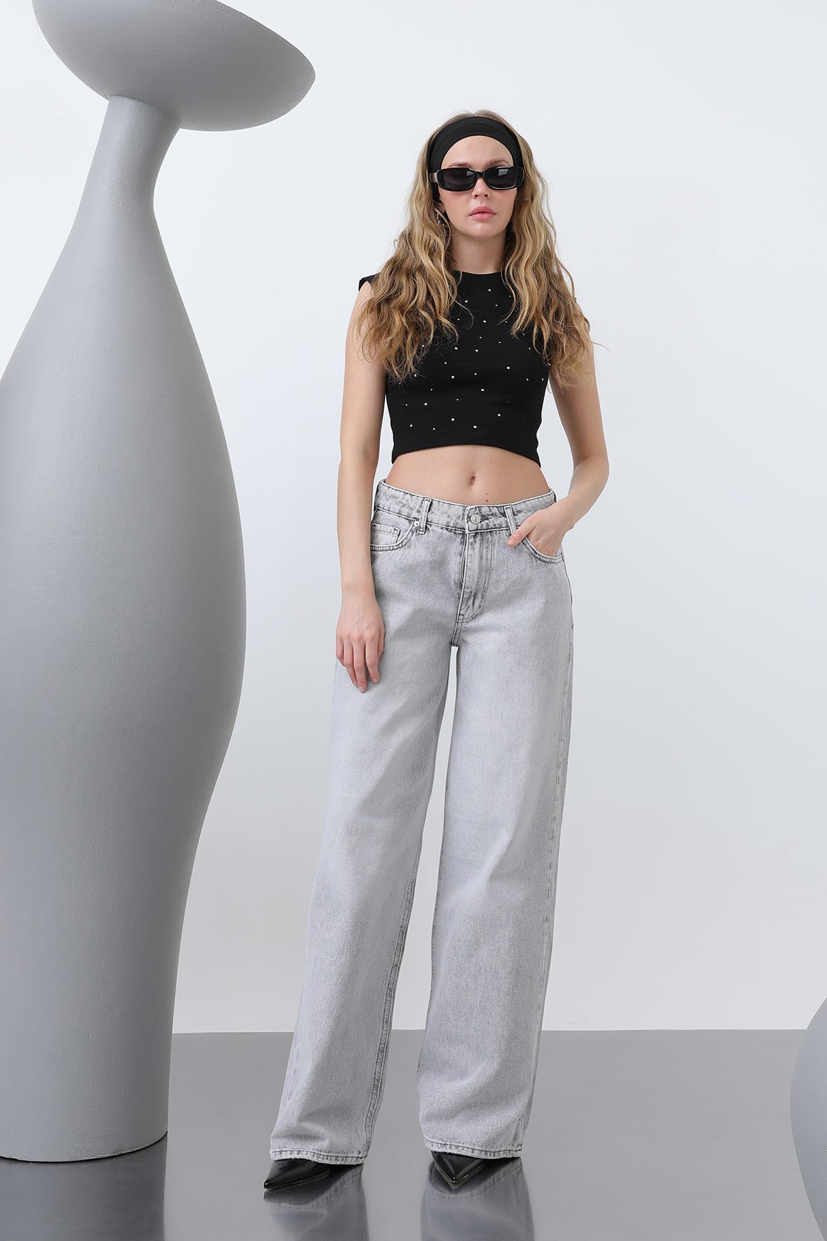 Kadın Denim Pantolon -32193PNT GREY