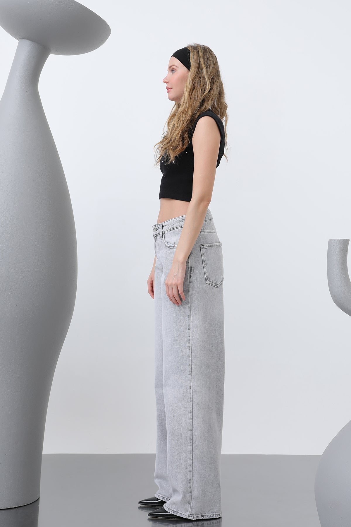 Kadın Denim Pantolon -32193PNT GREY