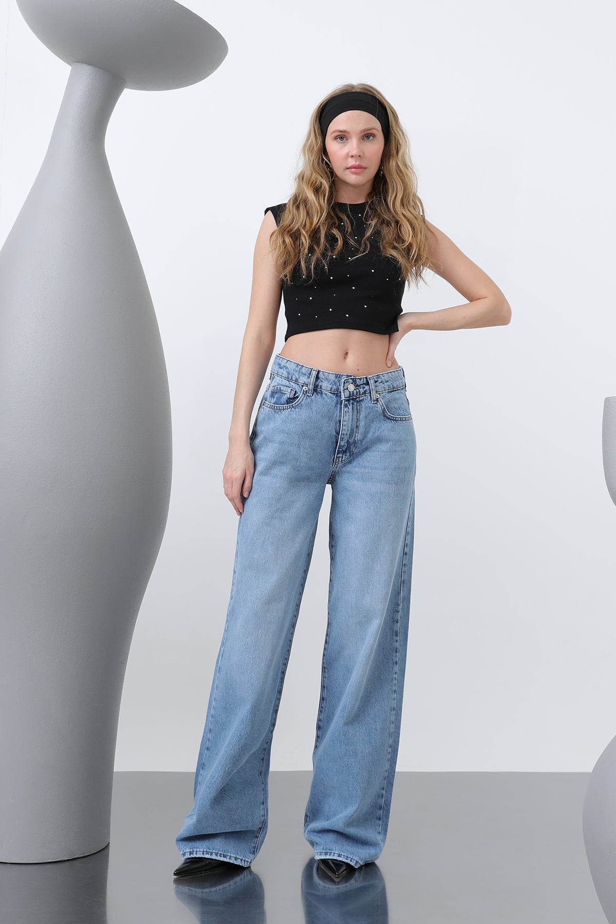 Kadın Denim Pantolon -32193PNT DARK BLUE