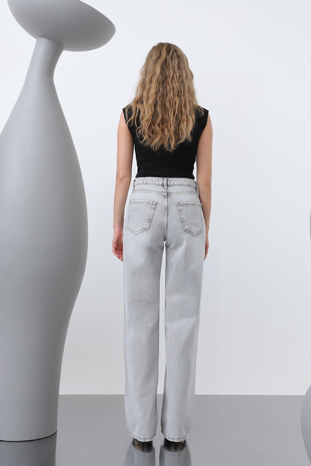 Kadın Basic Pantolon -32194PNT GREY