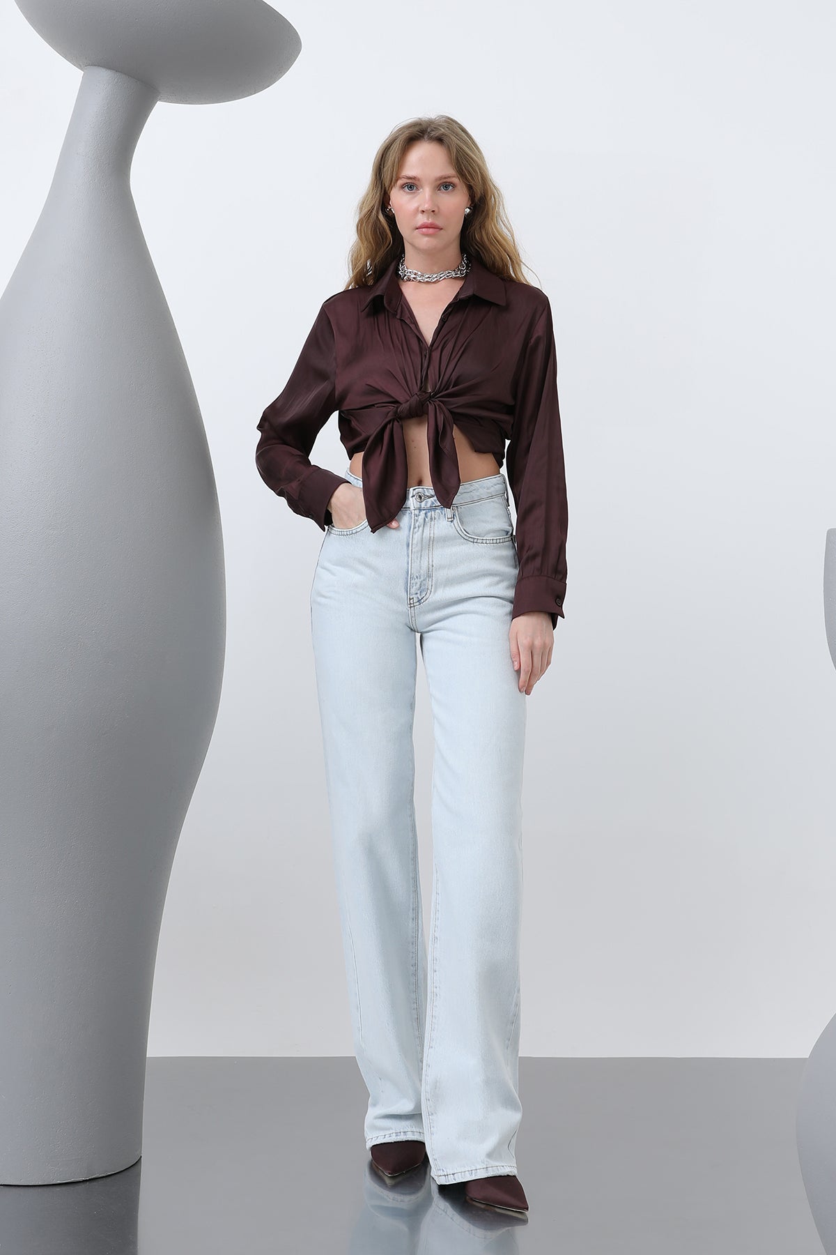 Kadın Basic Pantolon -32194PNT LIGHT BLUE