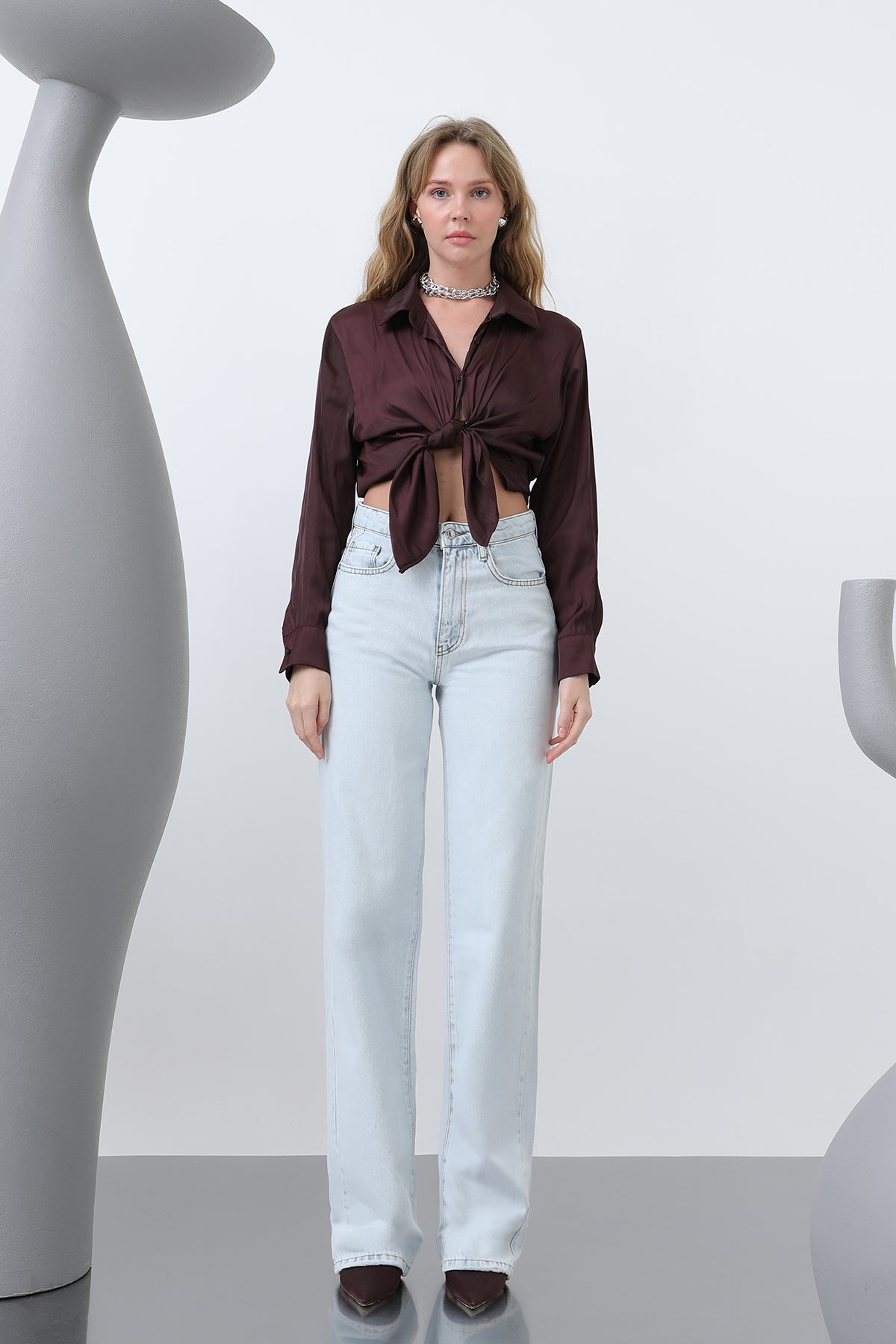 Kadın Basic Pantolon -32194PNT LIGHT BLUE