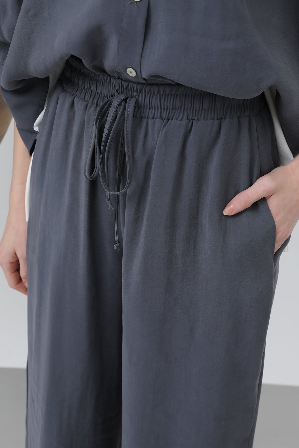 Kadın Bel Lastikli Pantolon - 32206PNT ANTRACITE