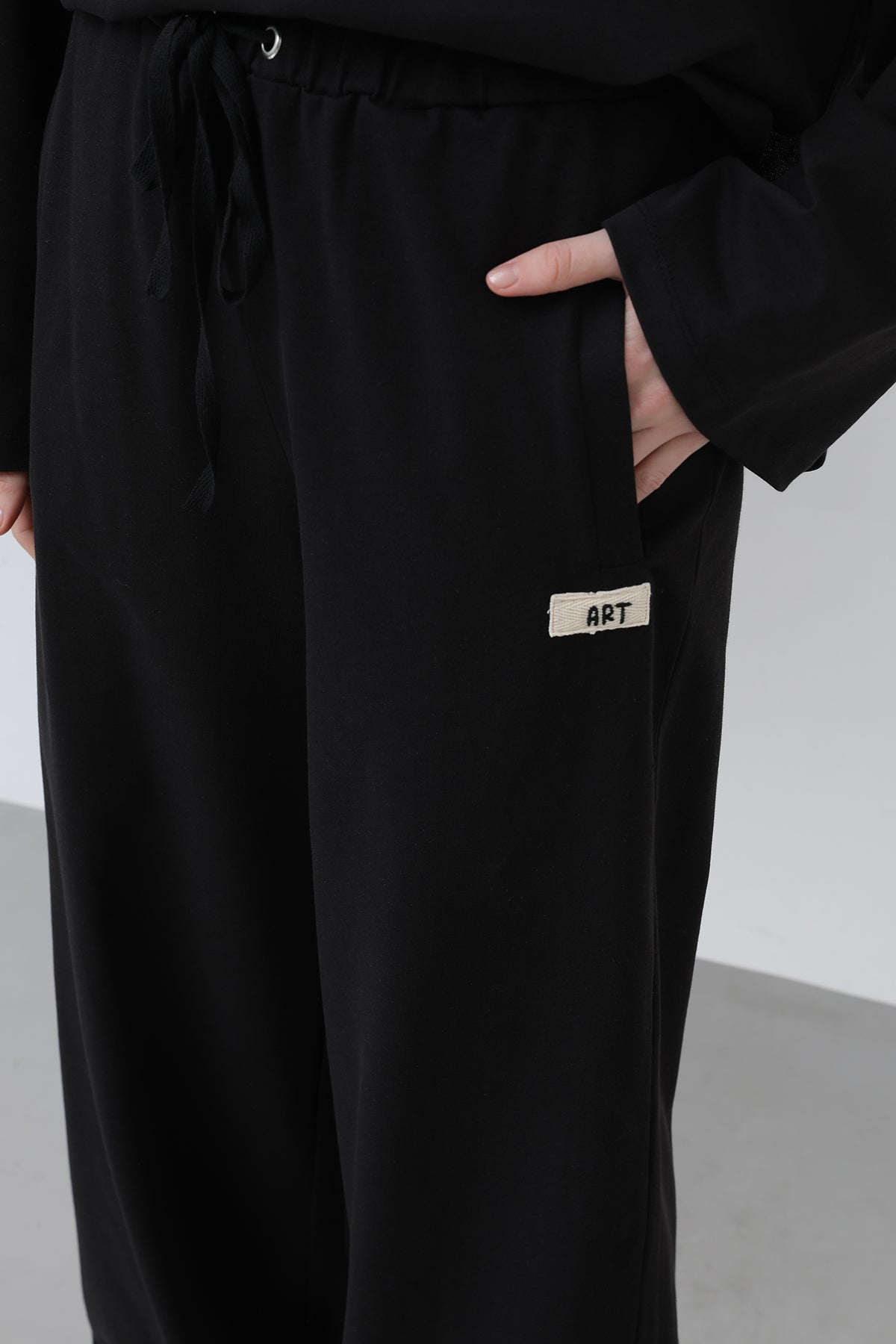 Kadın Basic Benden Bağlamalı Pantolon -32222PNT BLACK