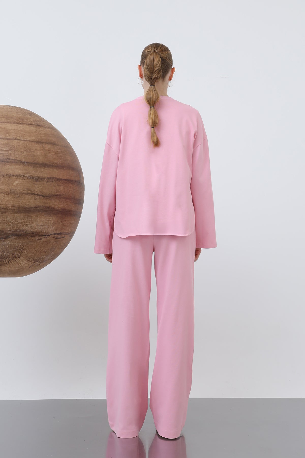 Kadın Basic Benden Bağlamalı Pantolon -32222PNT PINK