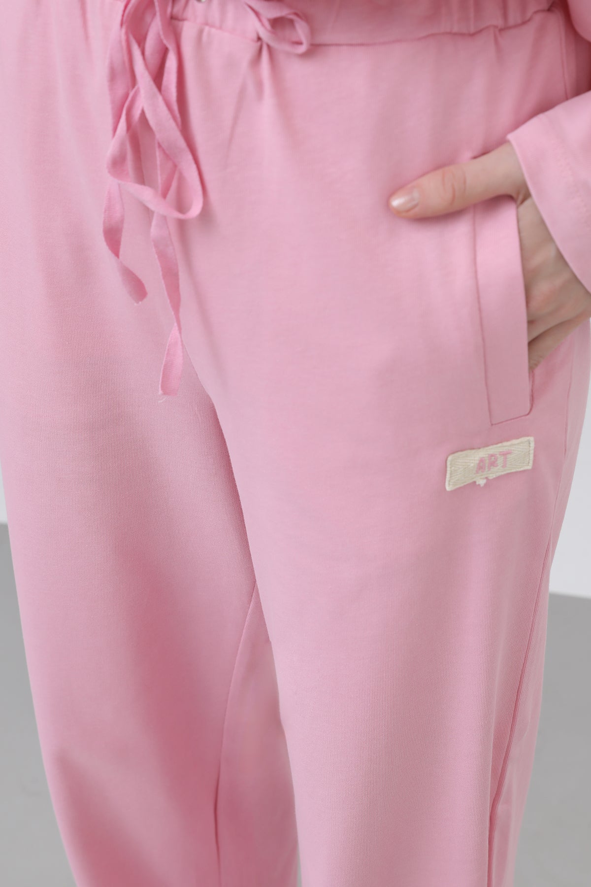 Kadın Basic Benden Bağlamalı Pantolon -32222PNT PINK