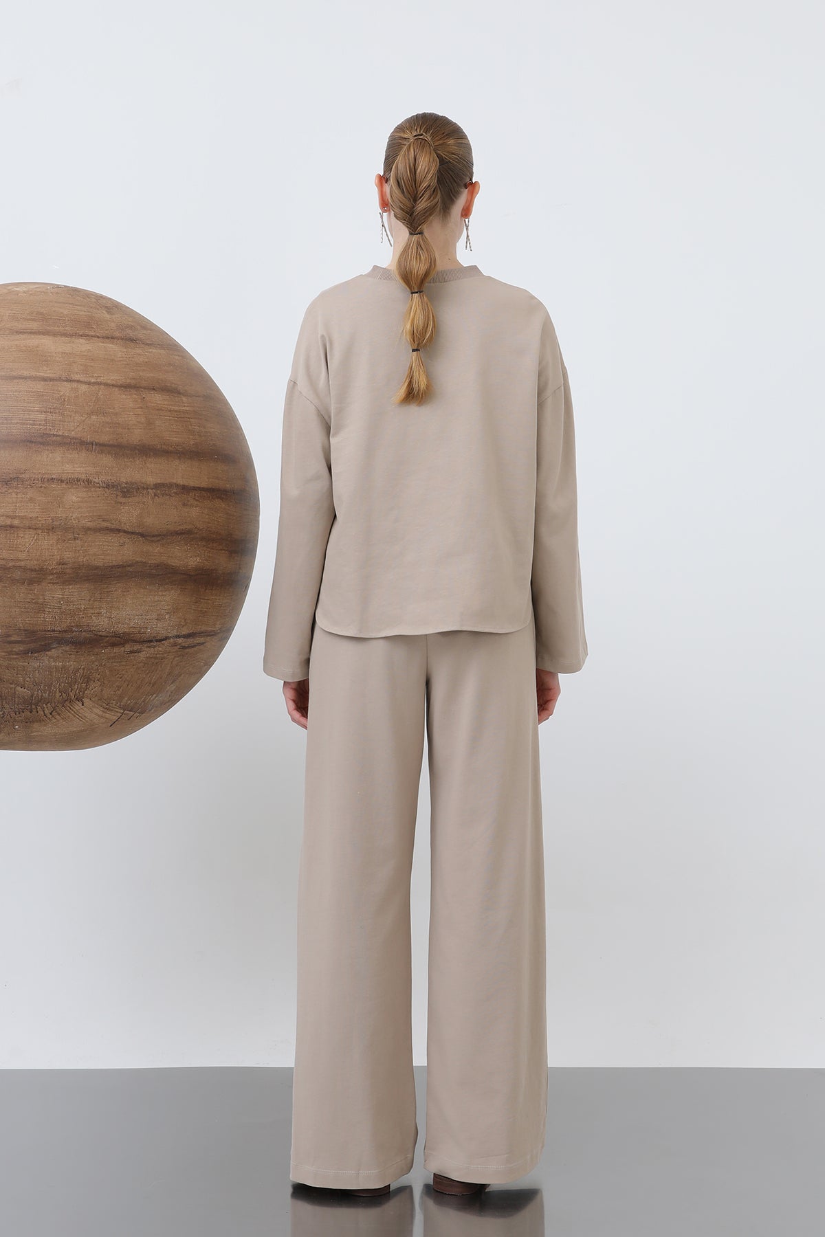 Kadın Basic Benden Bağlamalı Pantolon -32222PNT BEIGE