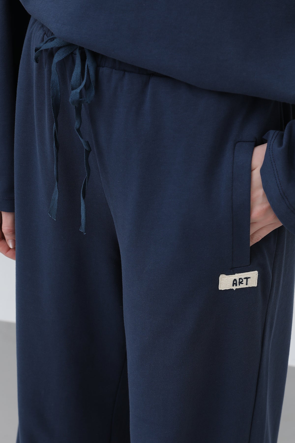 Kadın Basic Benden Bağlamalı Pantolon -32222PNT NAVY