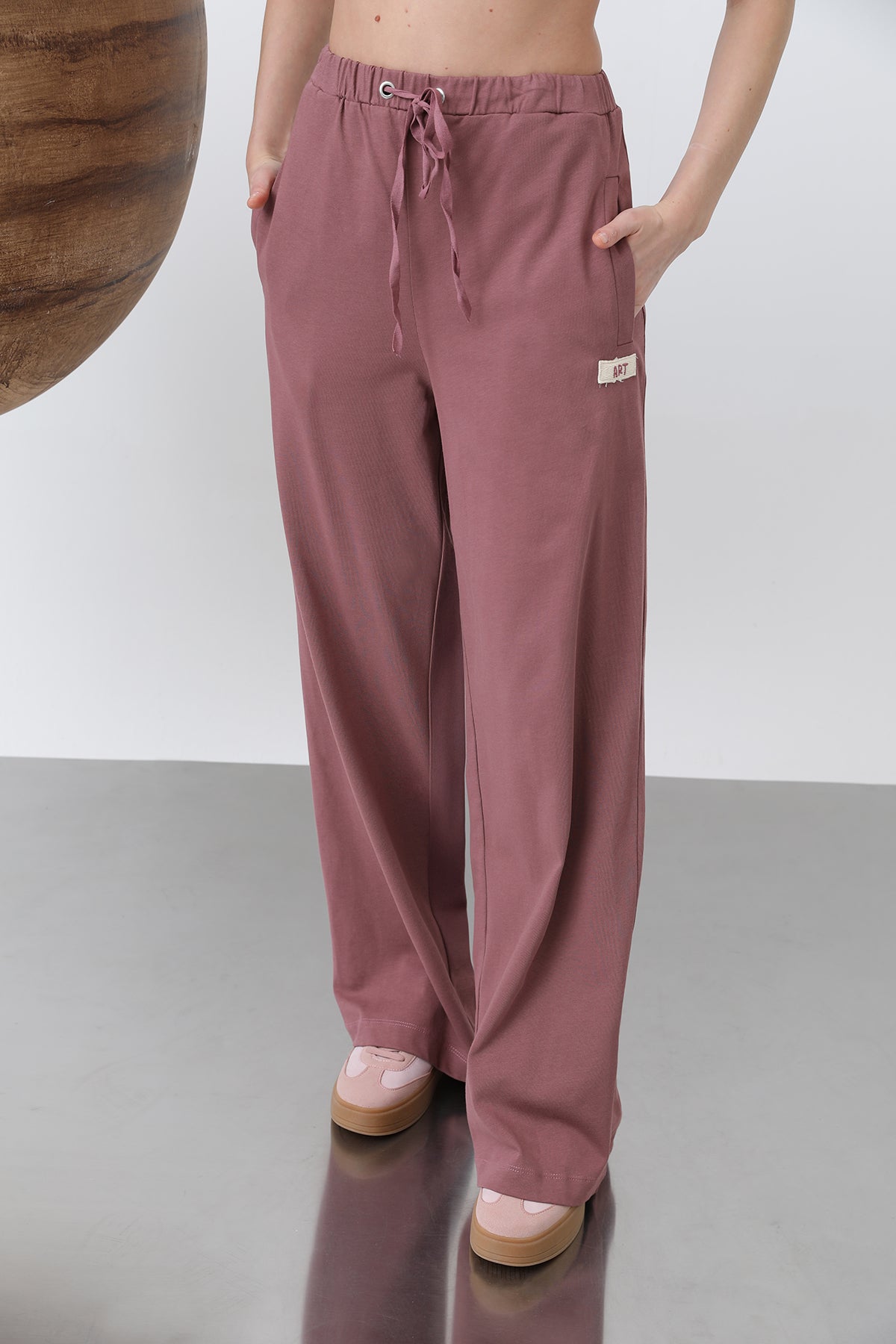 Kadın Basic Benden Bağlamalı Pantolon -32222PNT ROSE