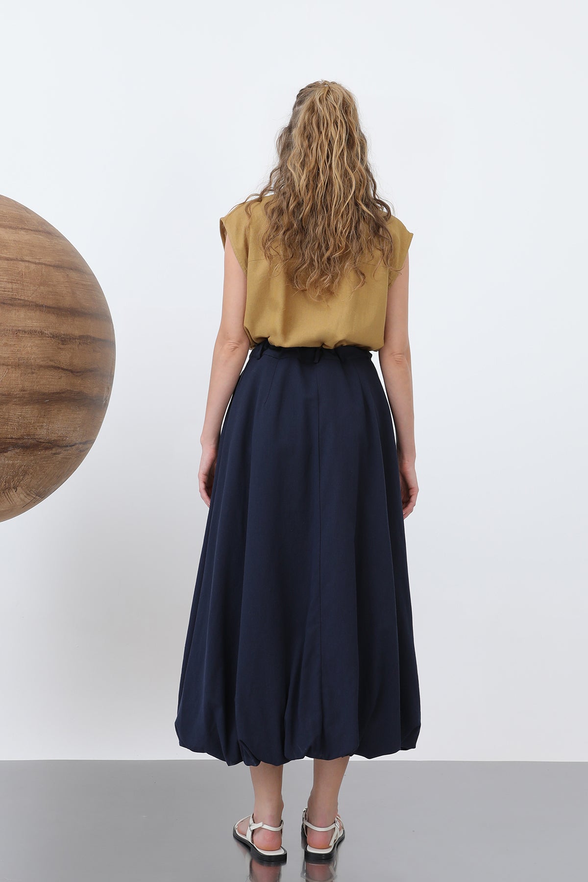 Kadın Denim Balon Etek - 32309ETK NAVY