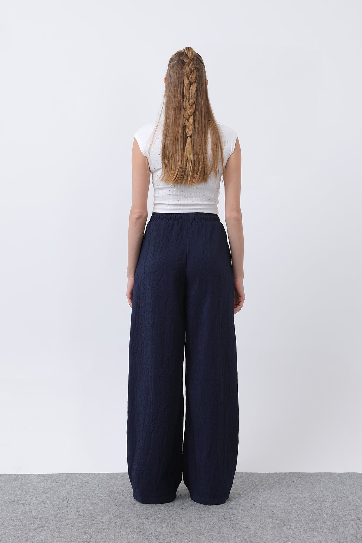 Kadın Belden Bağlamalı Pantolon - 32334PNT NAVY