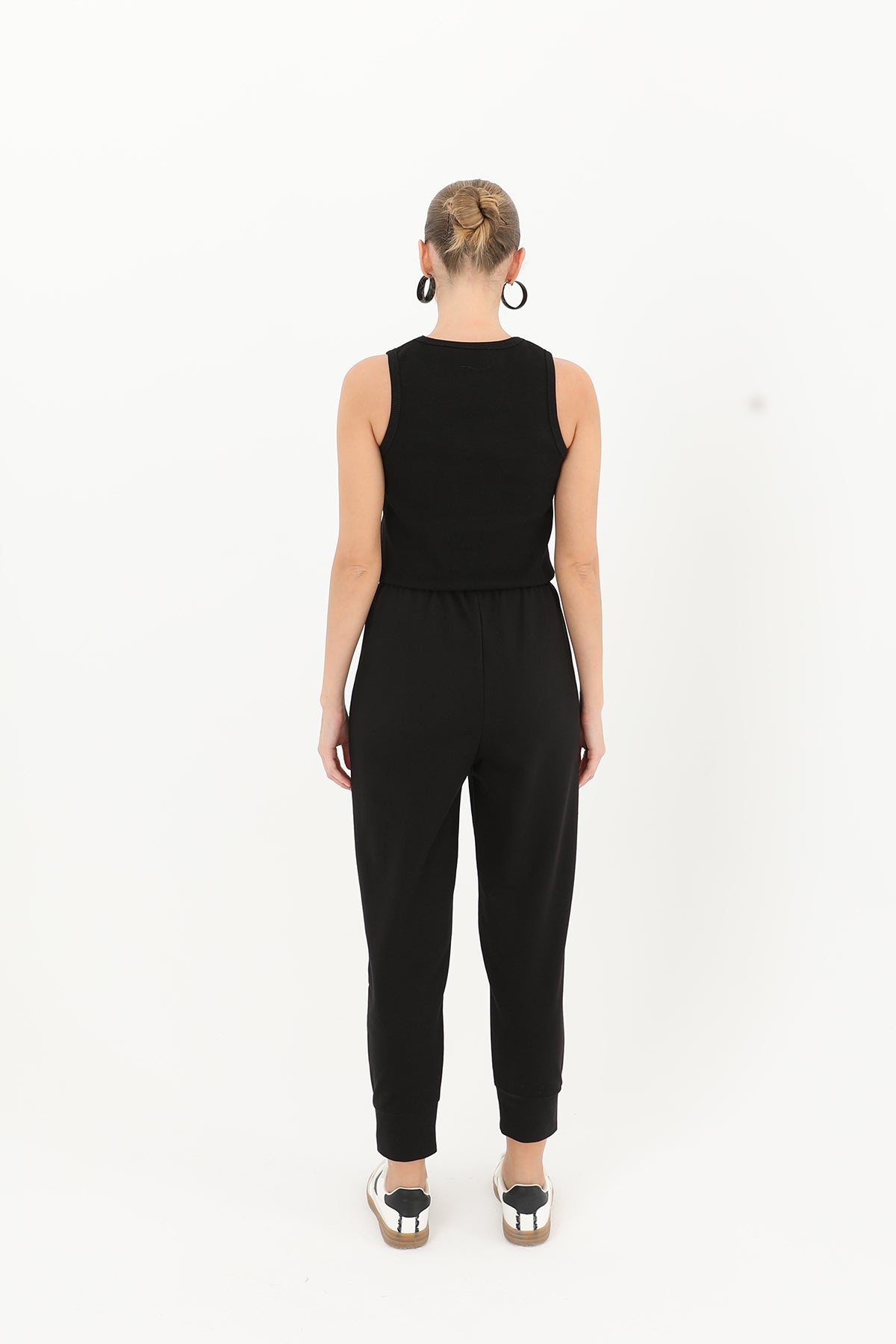 Kadın Ribana Detaylı Eşofman Altı - 30189PNT BLACK