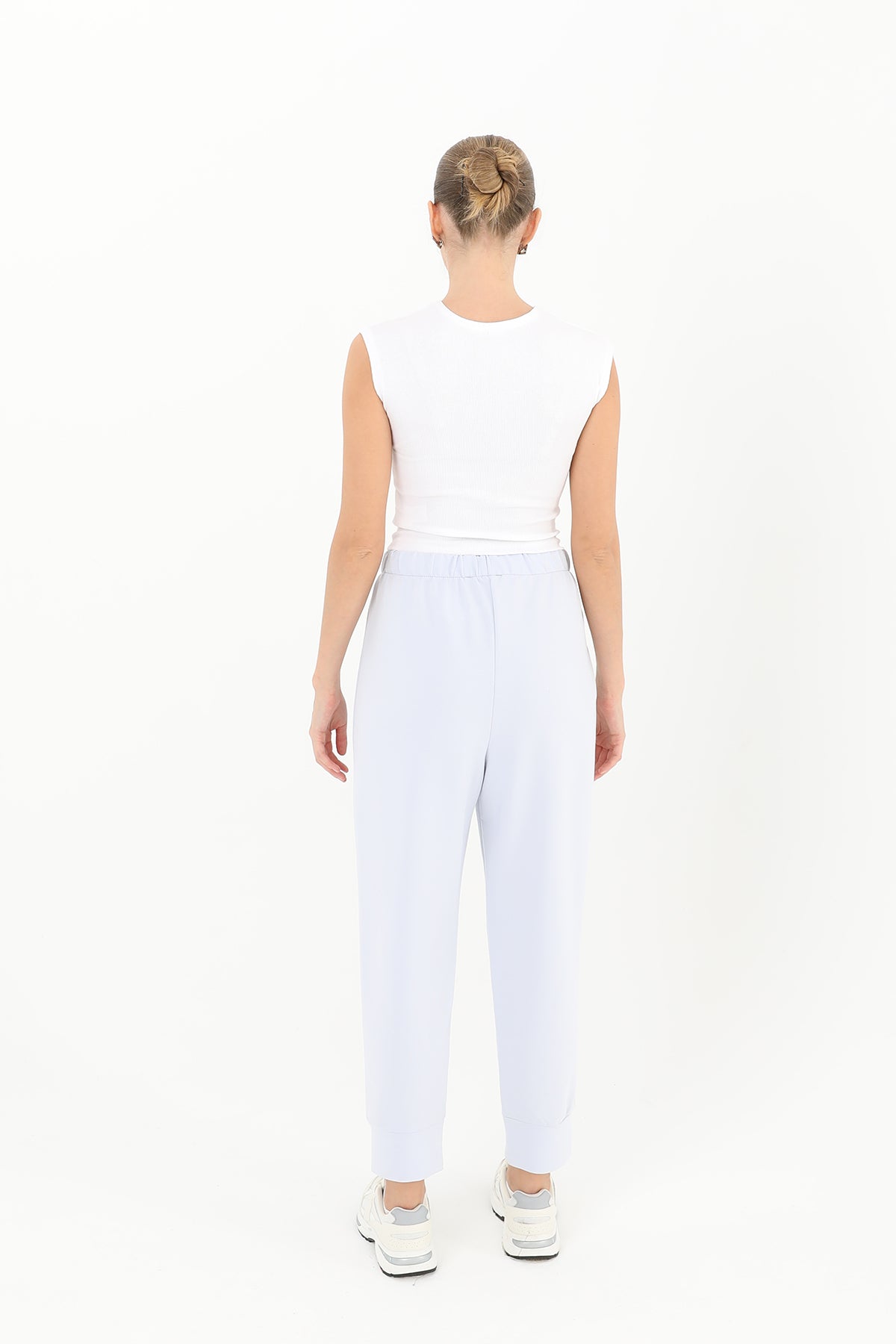 Kadın Ribana Detaylı Eşofman Altı - 30189PNT LIGHT BLUE