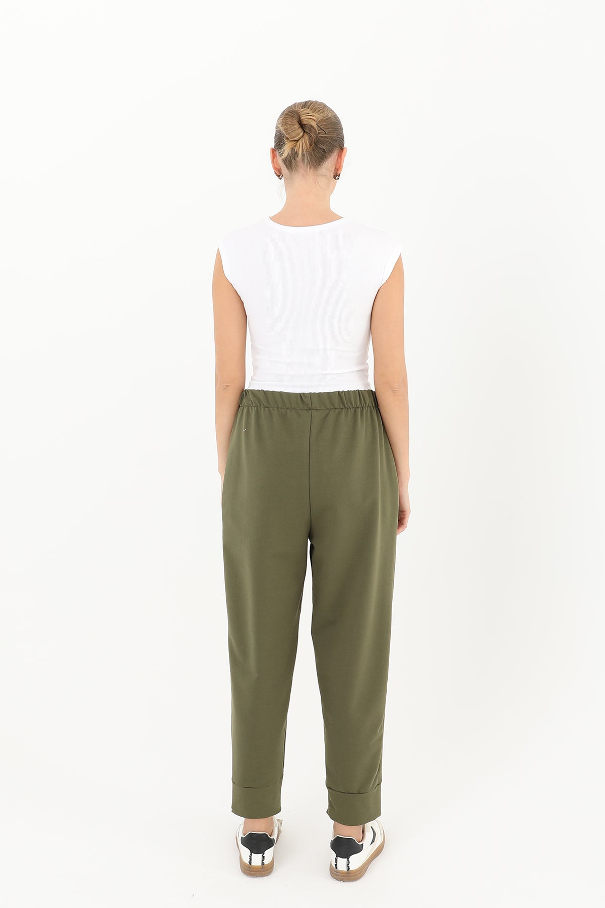 Kadın Ribana Detaylı Eşofman Altı - 30189PNT KHAKI