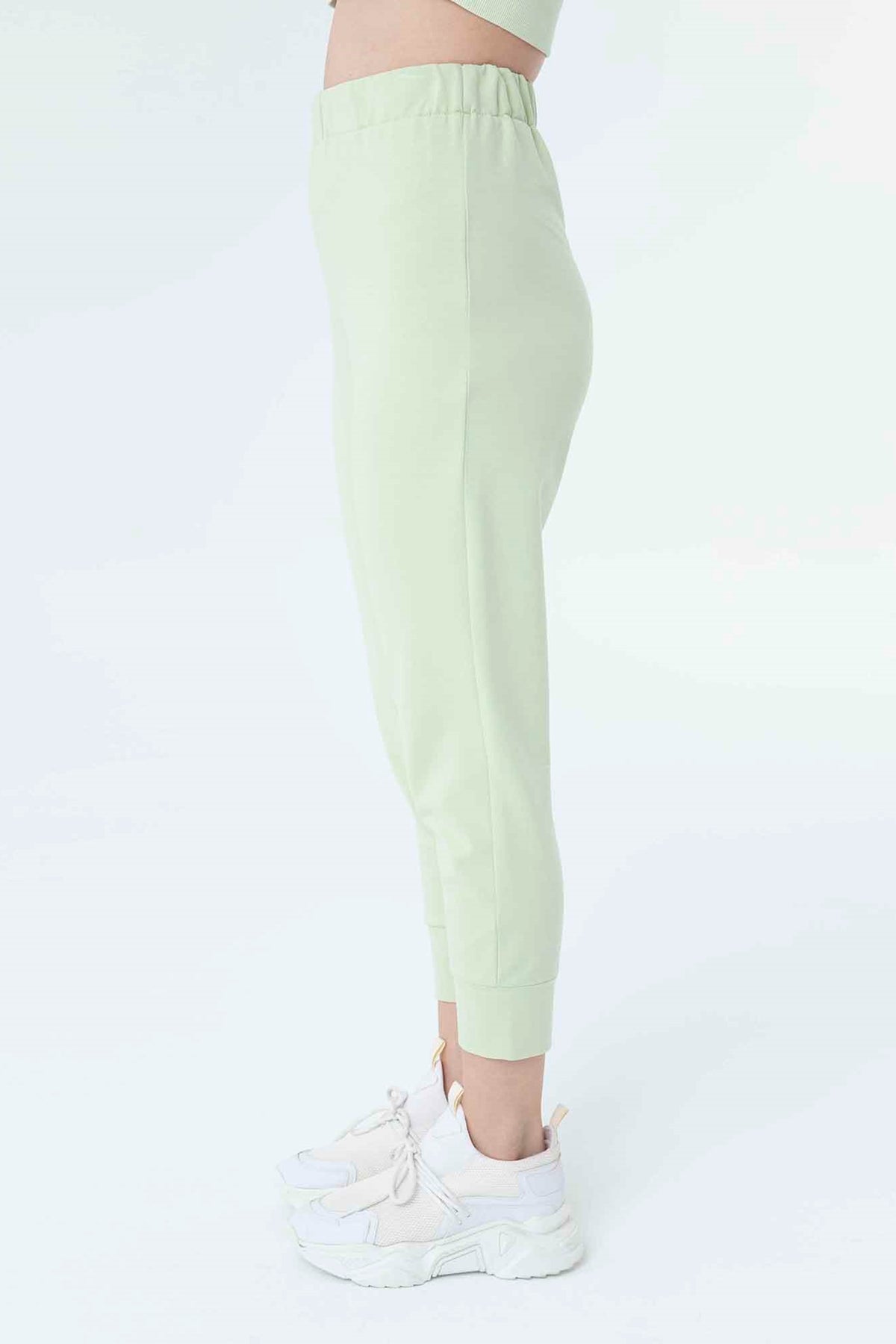 Kadın Ribana Detaylı Eşofman Altı - 30189PNT LIGHT MINT